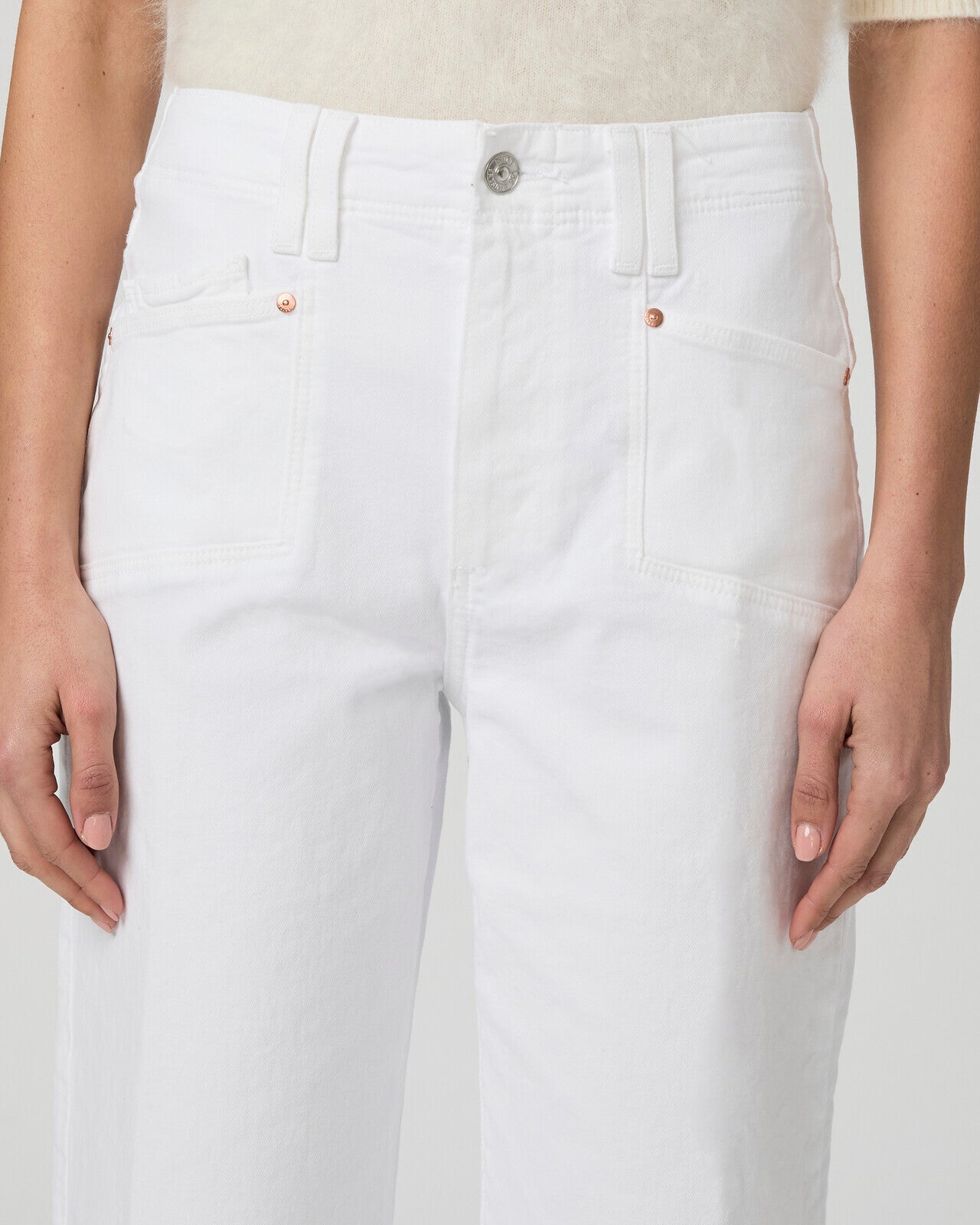 Anessa Wide Leg Jean - Crisp White