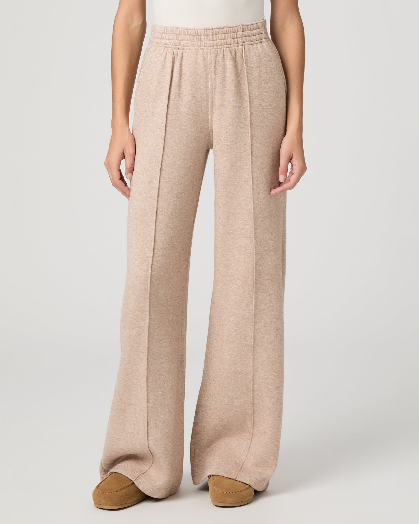 Harper Wide Leg Jean - Heathered Camel 00