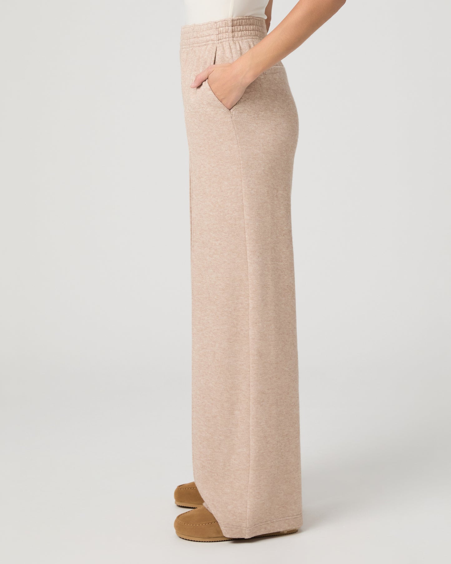 Harper Wide Leg Jean - Heathered Camel 00