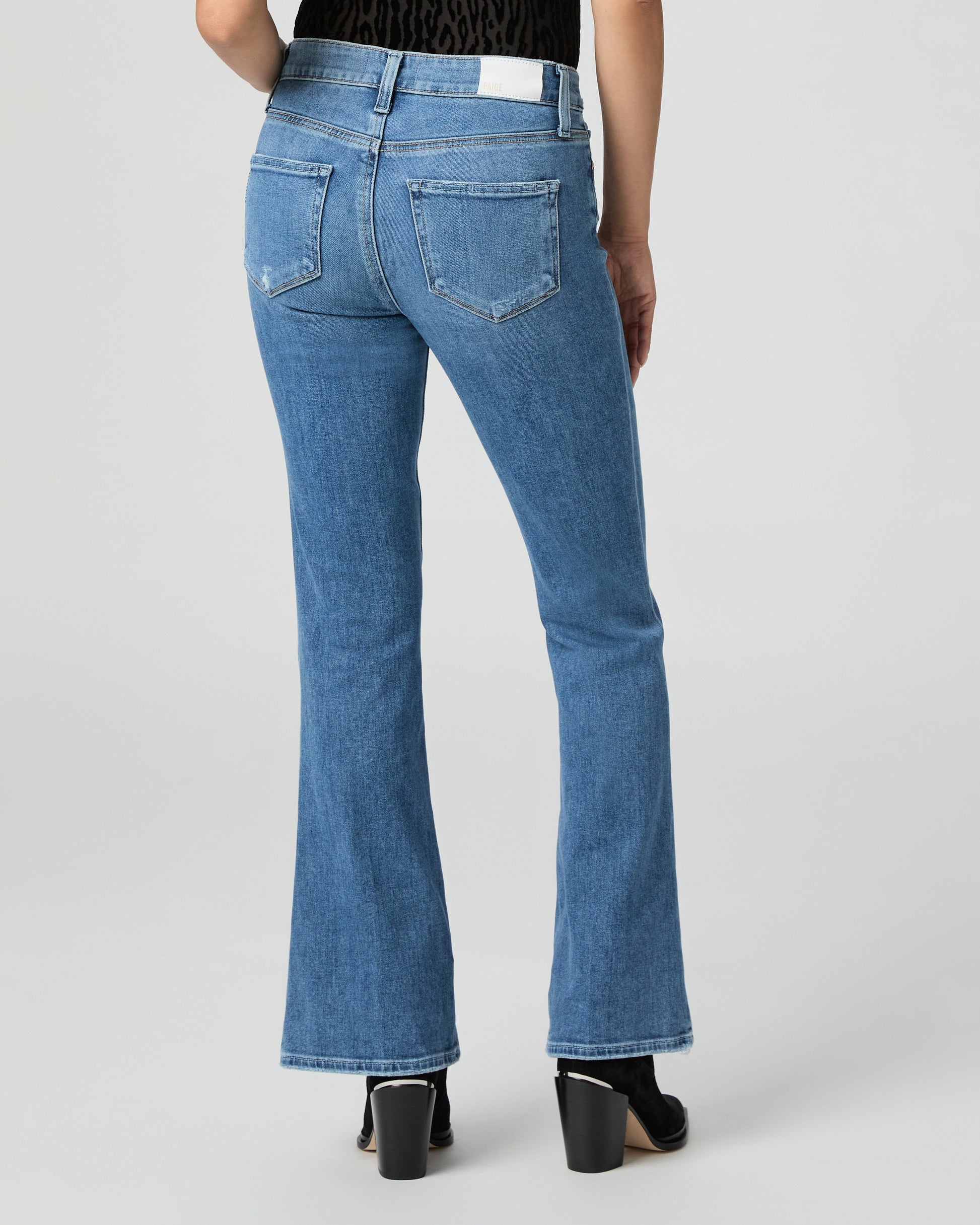 High Rise Laurel Canyon Petite Bootcut Jean - Rock Show Distressed 23