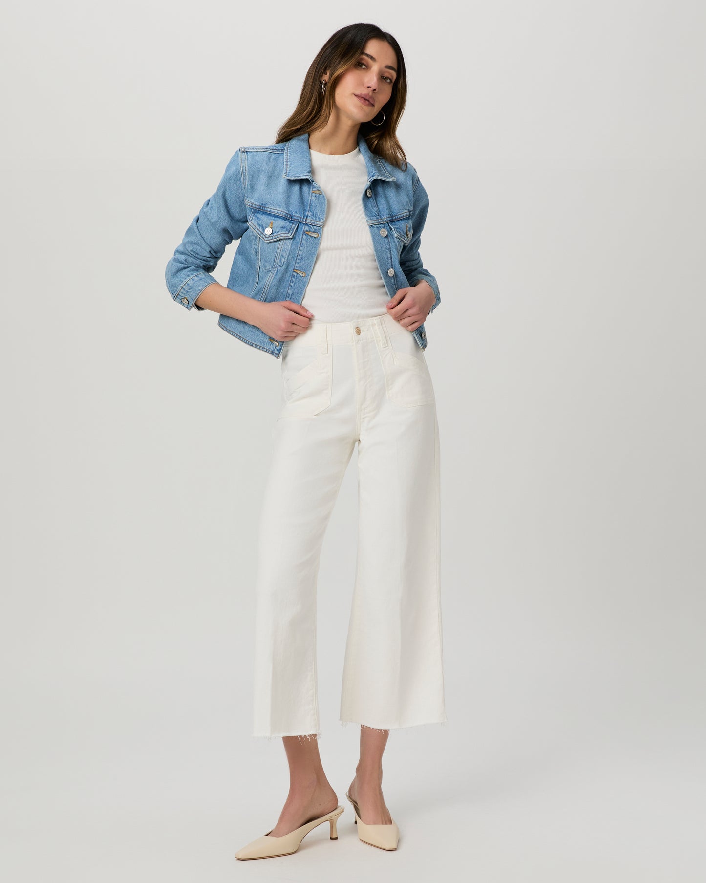 Anessa Wide Leg Jean - Tonal Ecru 23