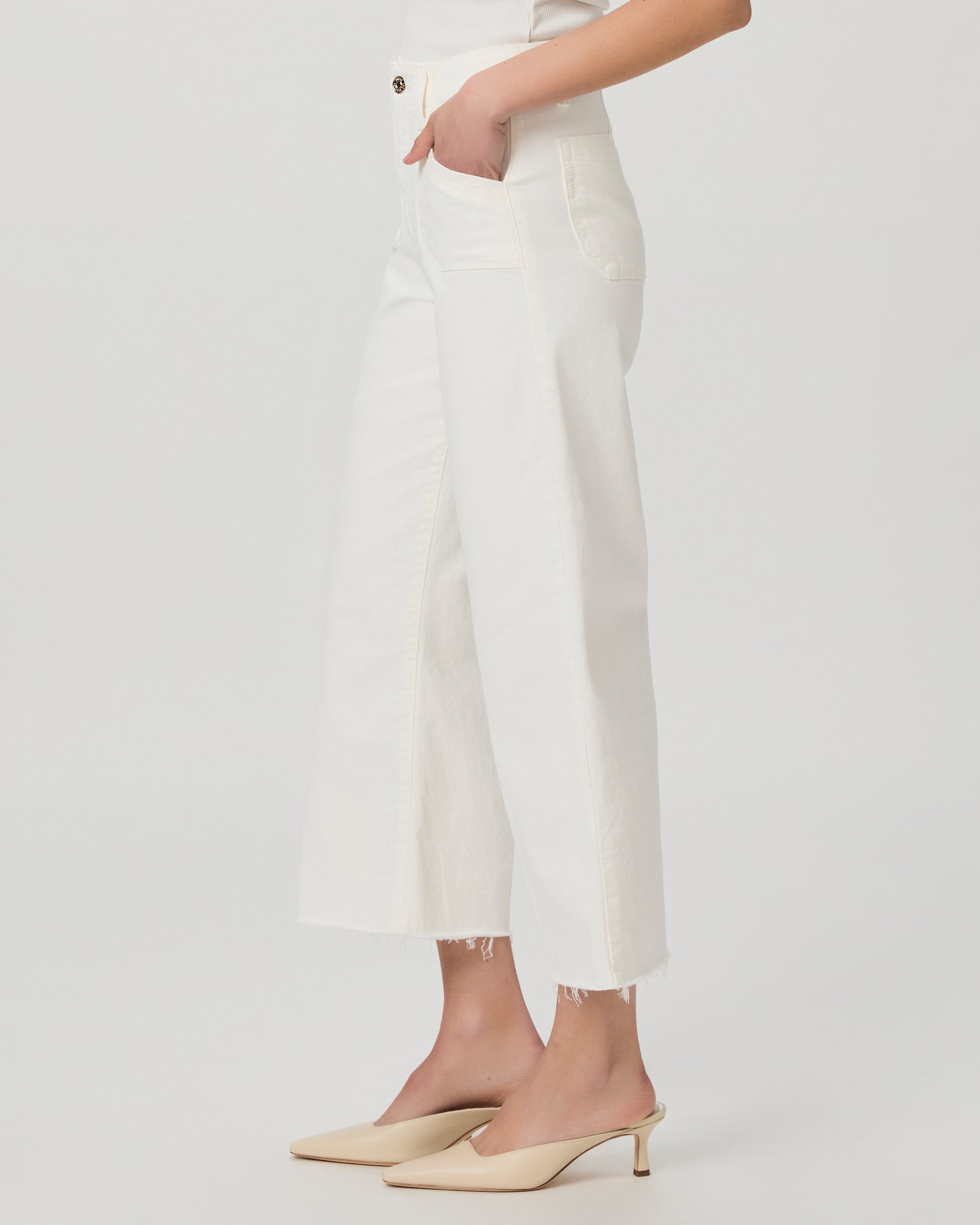Anessa Wide Leg Jean - Tonal Ecru 23