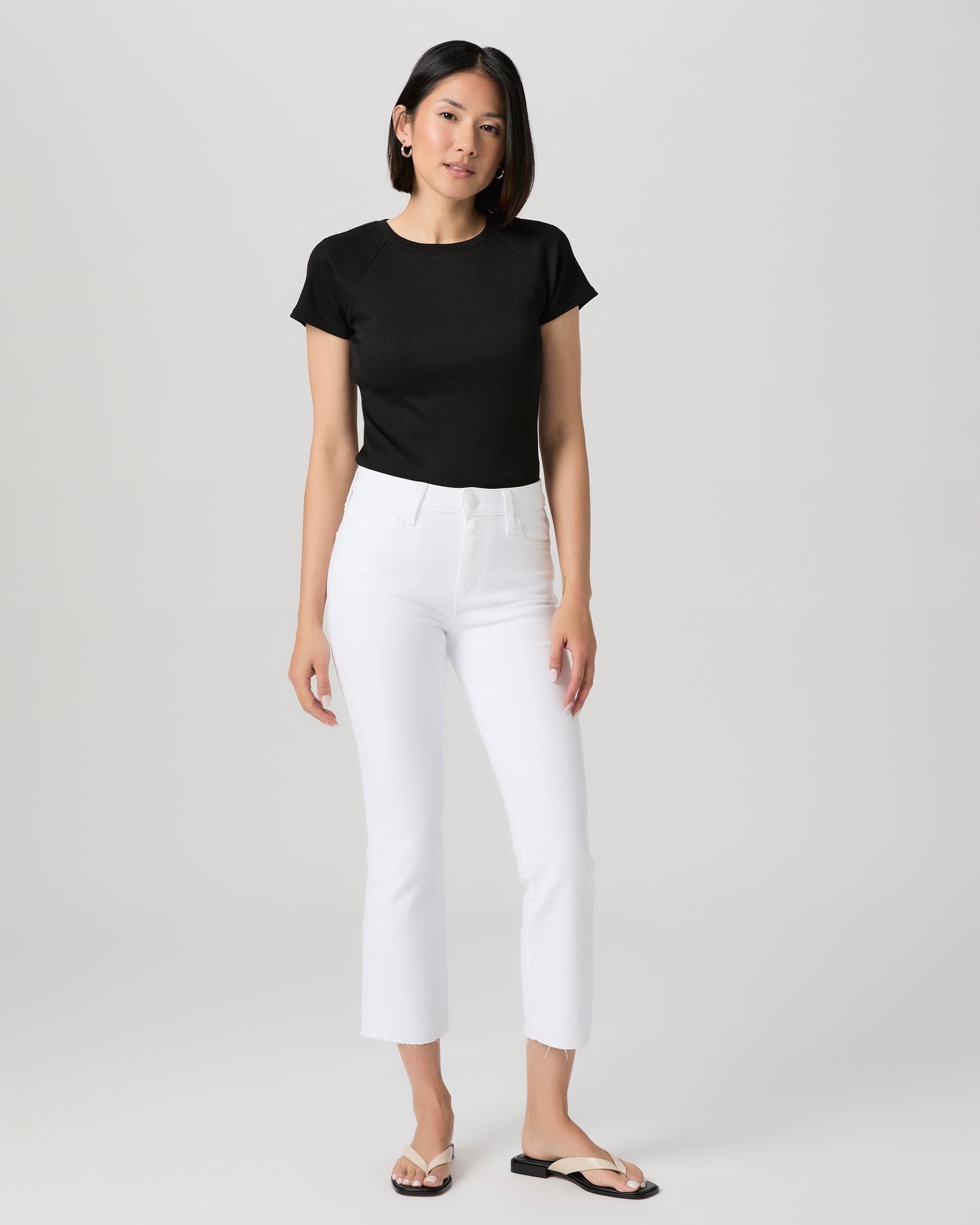 Cindy Crop Petite Straight Jean - Crisp White 23