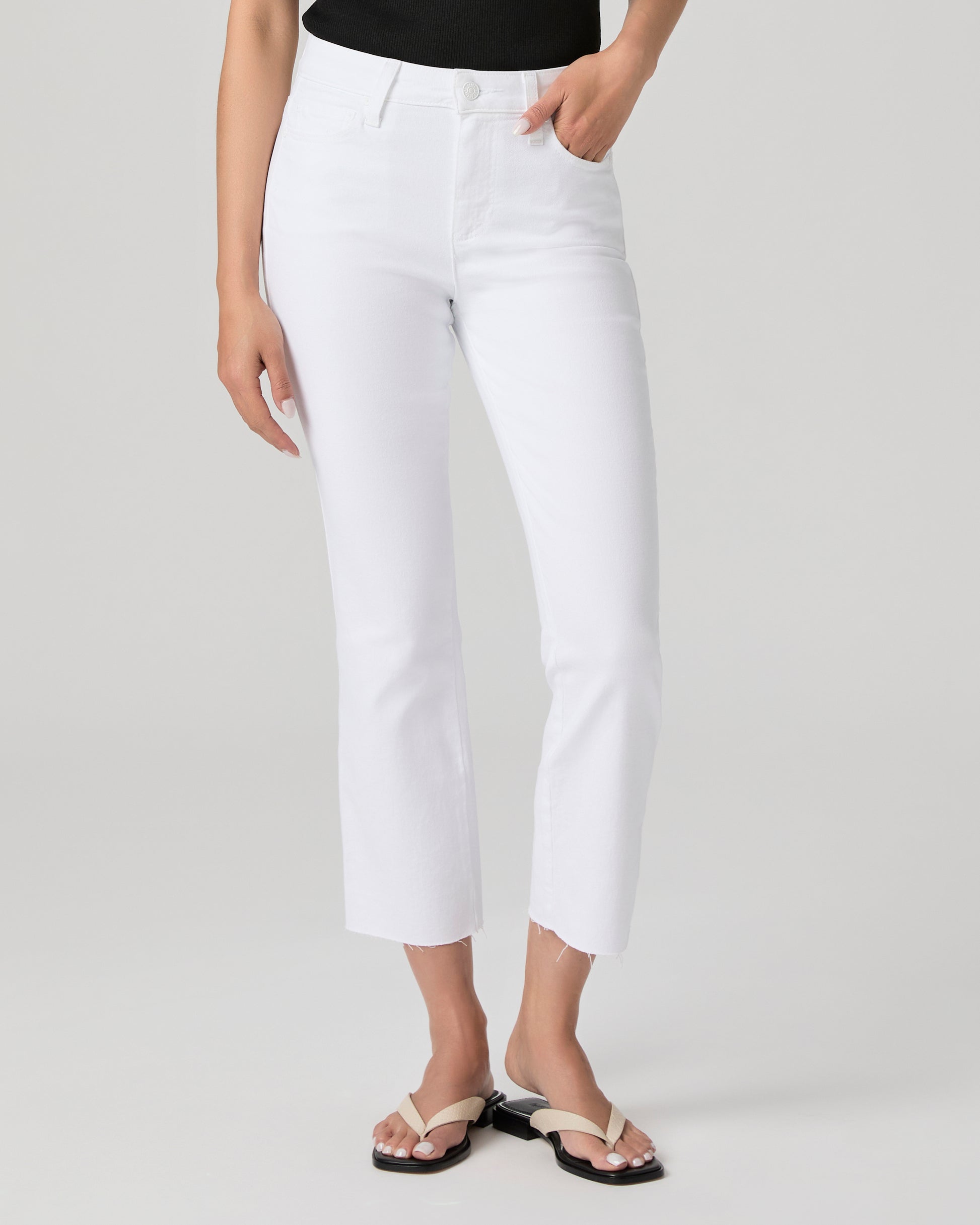 Cindy Crop Petite Straight Jean - Crisp White 23