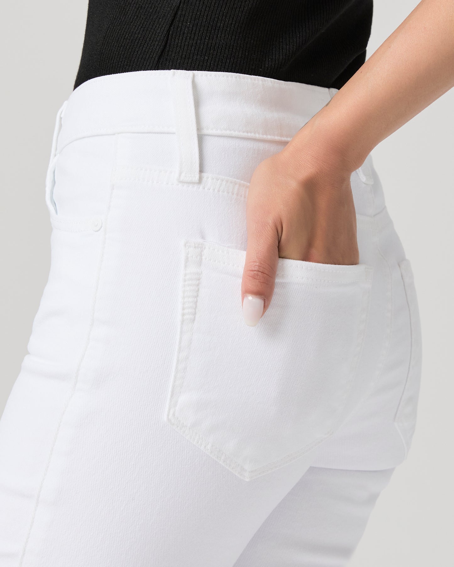 Cindy Crop Petite Straight Jean - Crisp White 23