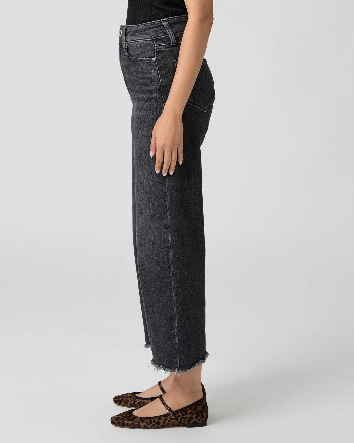 Anessa Petite Wide Leg Jean - Black Lotus 23