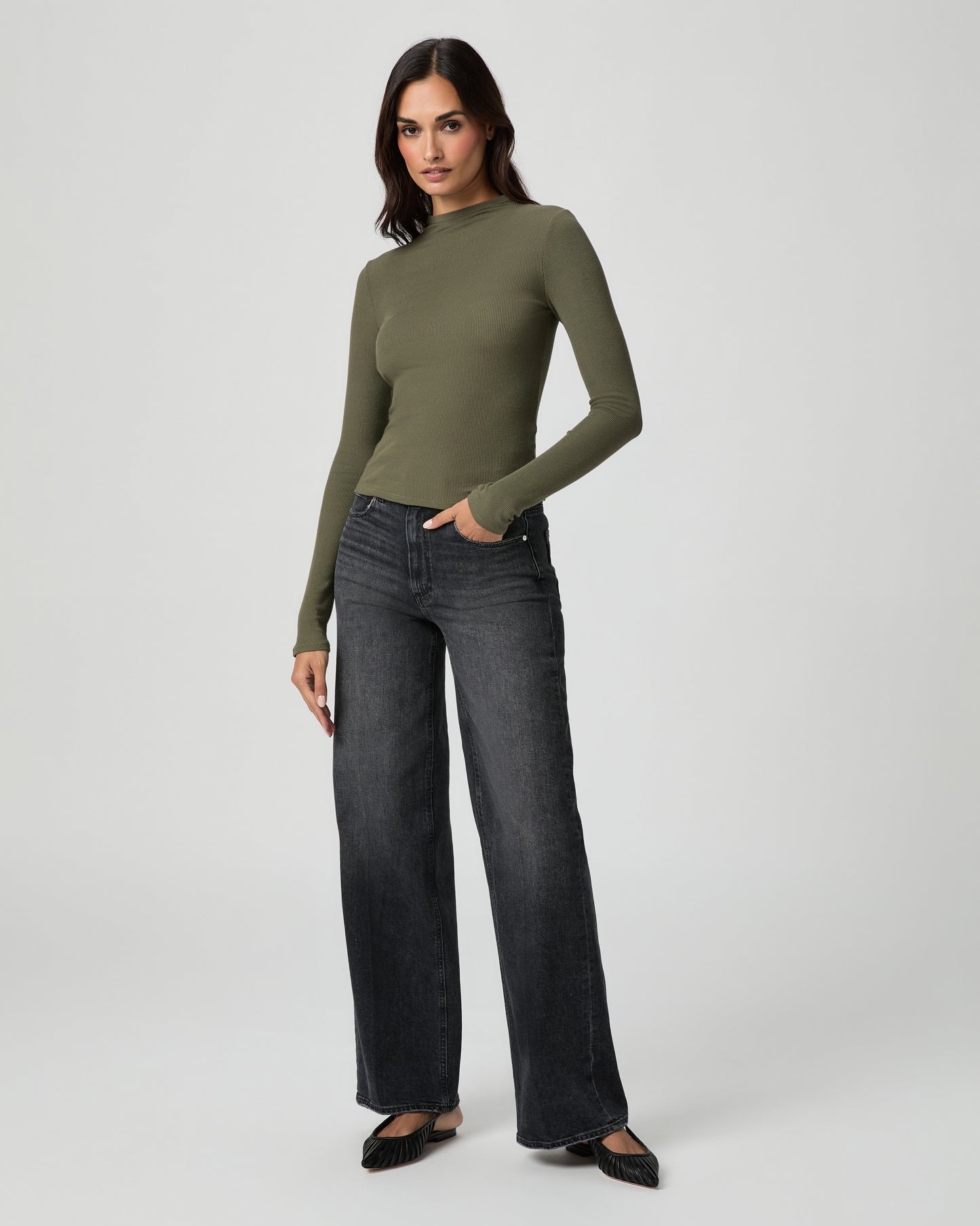 Sasha 32 Inch Wide Leg - Viper Black Distressed