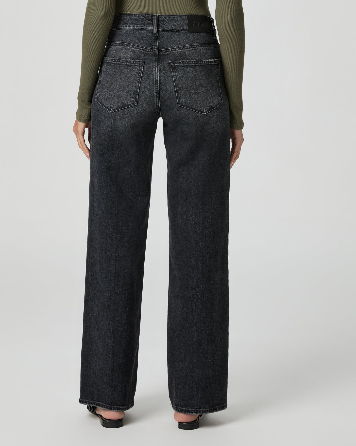 Sasha 32 Inch Wide Leg Jean - Viper Black Distressed 23
