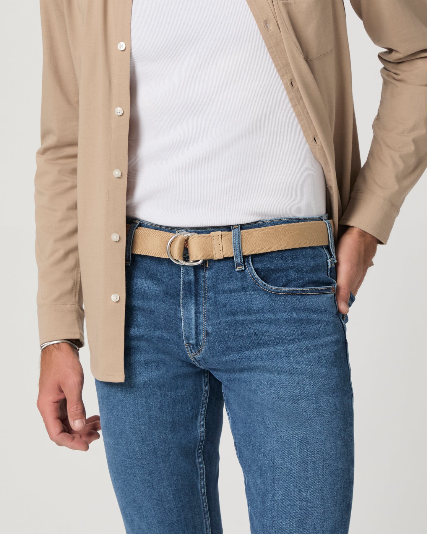 Conall Belt - Khaki Leather XS