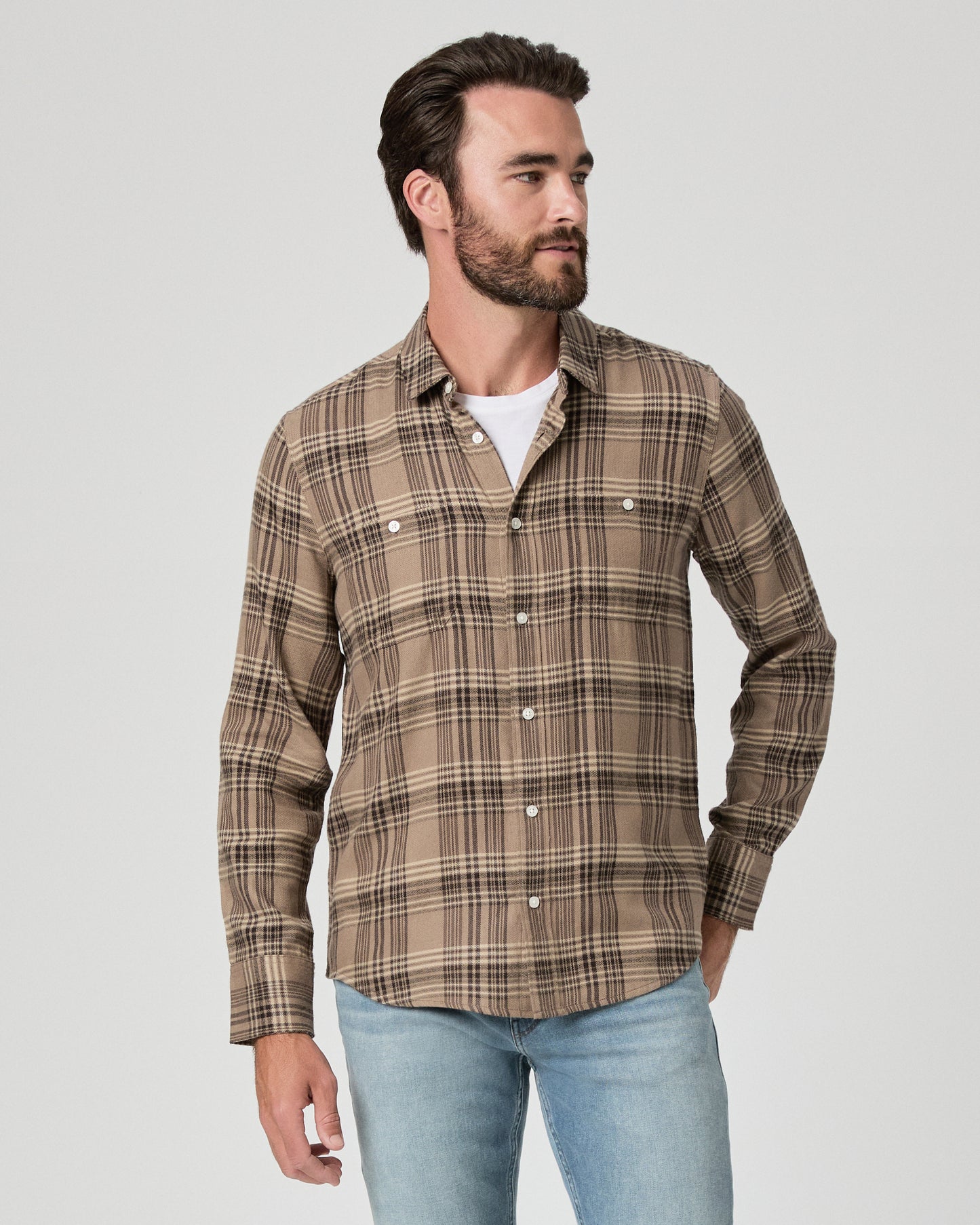 Everett Shirt - Smoked Oak Plaid S