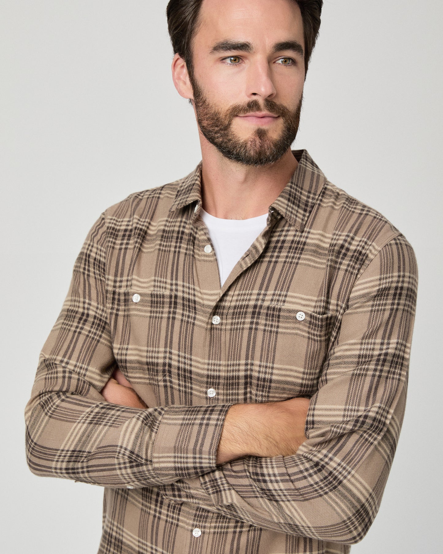 Everett Shirt - Smoked Oak Plaid S