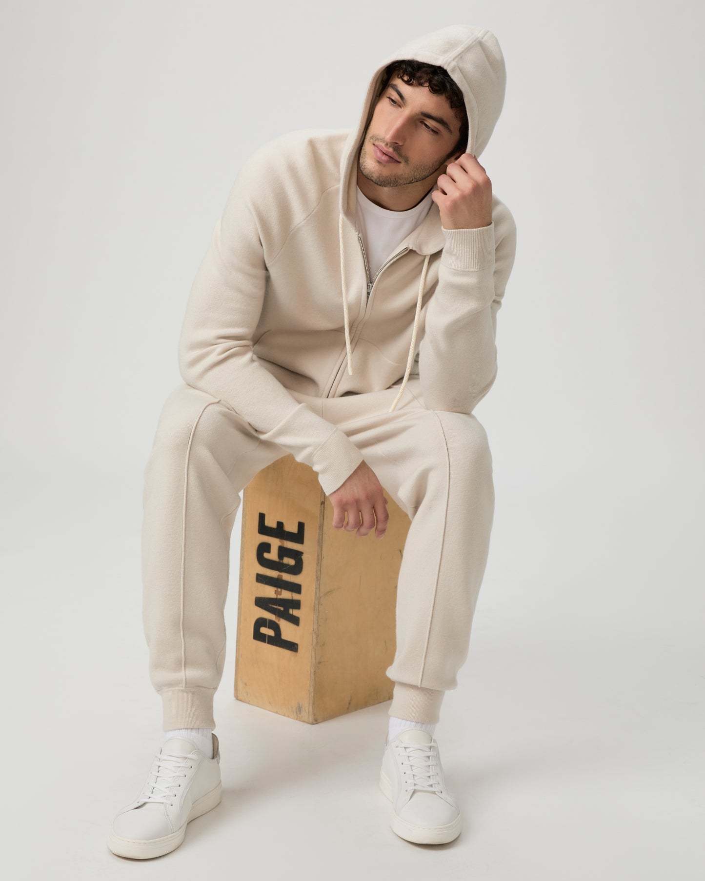 Cassano Full Zip Sweater Hoodie - Silver Drop S