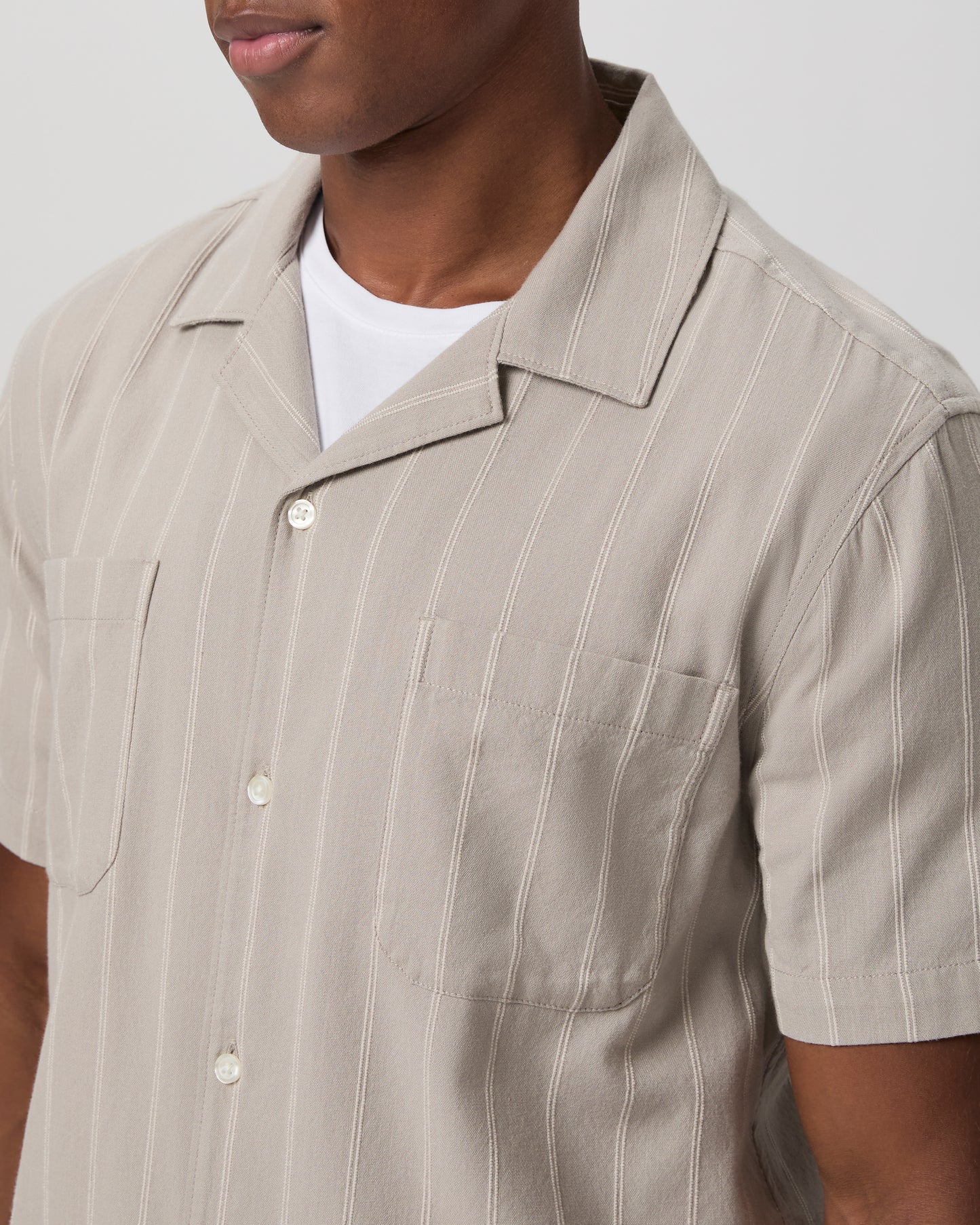 Jacobson Shirt - Faint Thunder Stripe S
