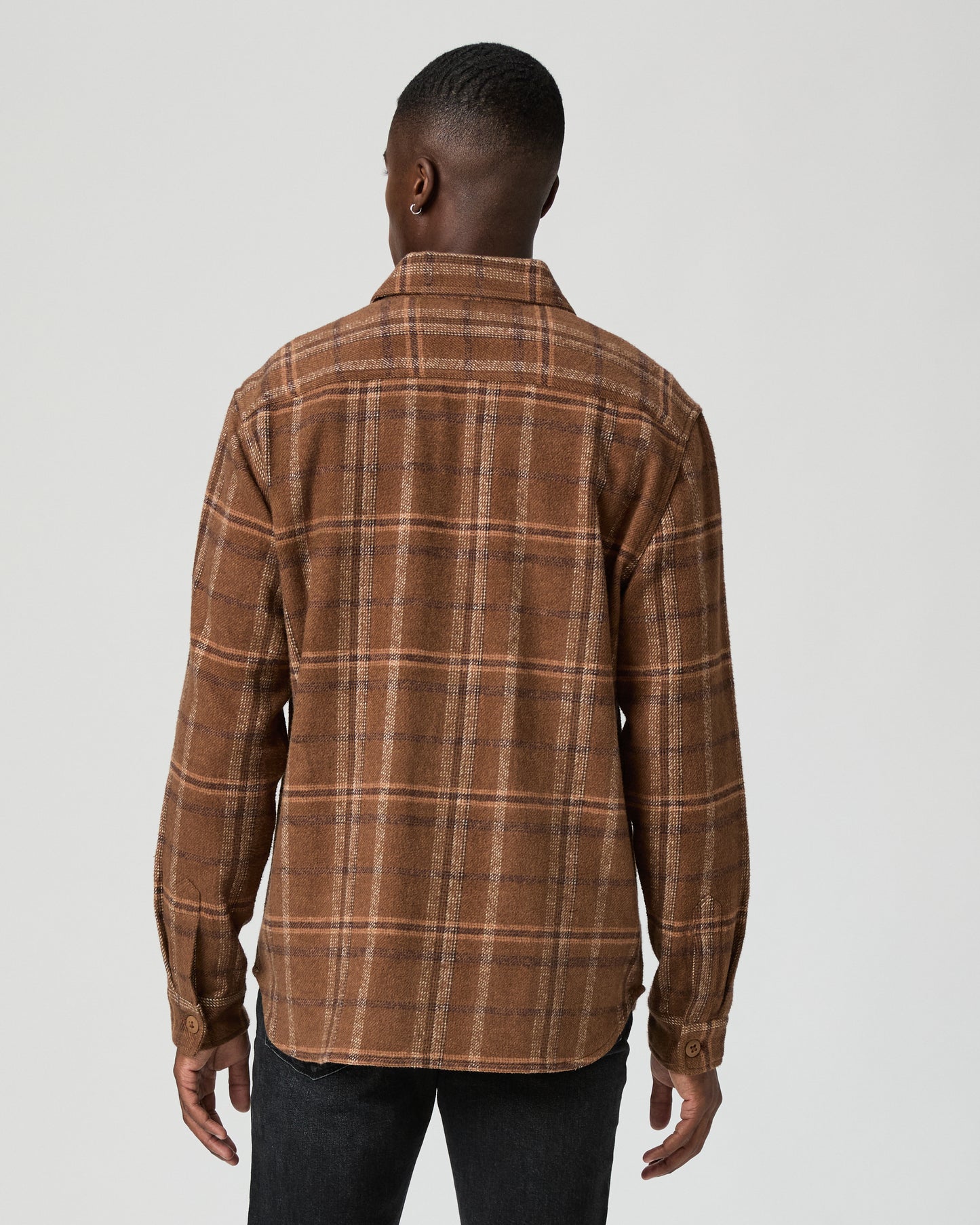 Seymore Overshirt - Dark Tobacco Plaid S