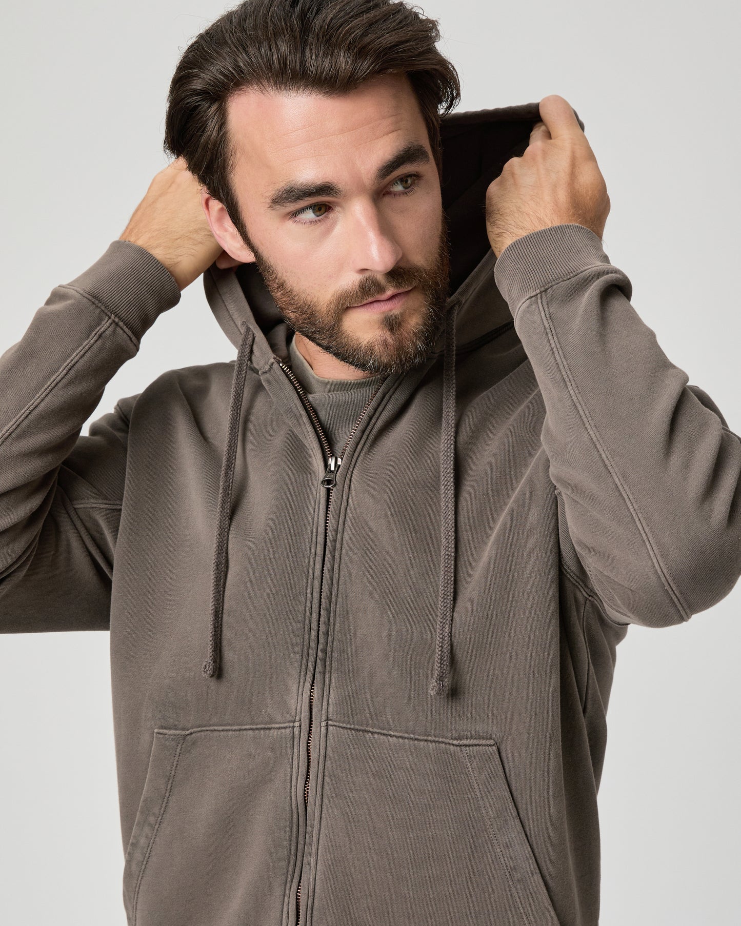 Avon Full Zip Hoodie - Vintage Deep Chocolate S