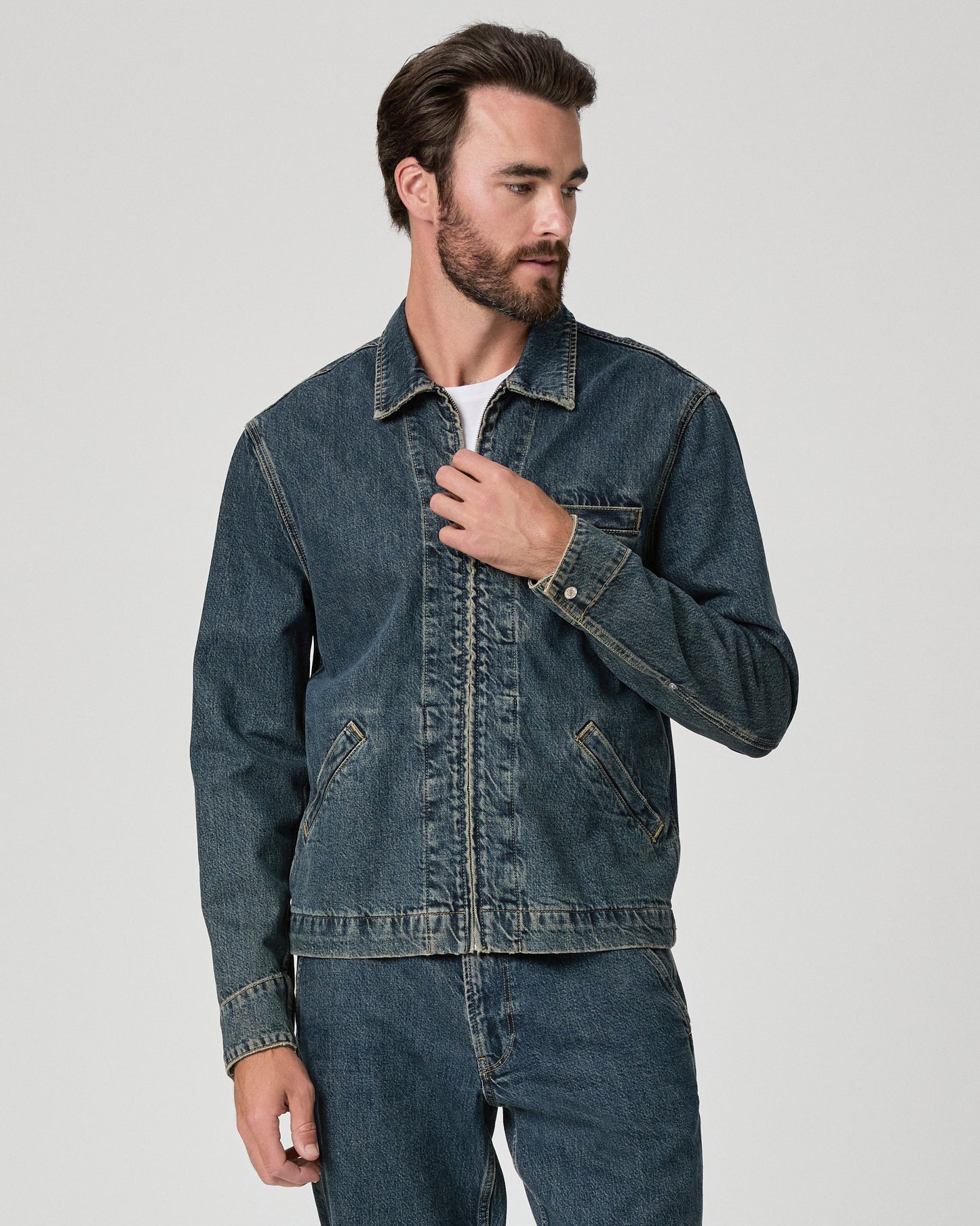 Mauricio Denim Zip Up Jacket - Abaron S
