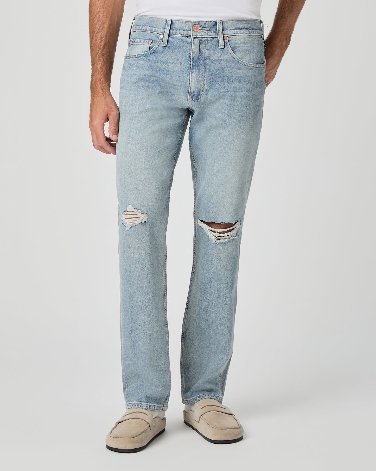 Paige Heritage Doheny Relaxed Straight Jean - Florence Destructed 28