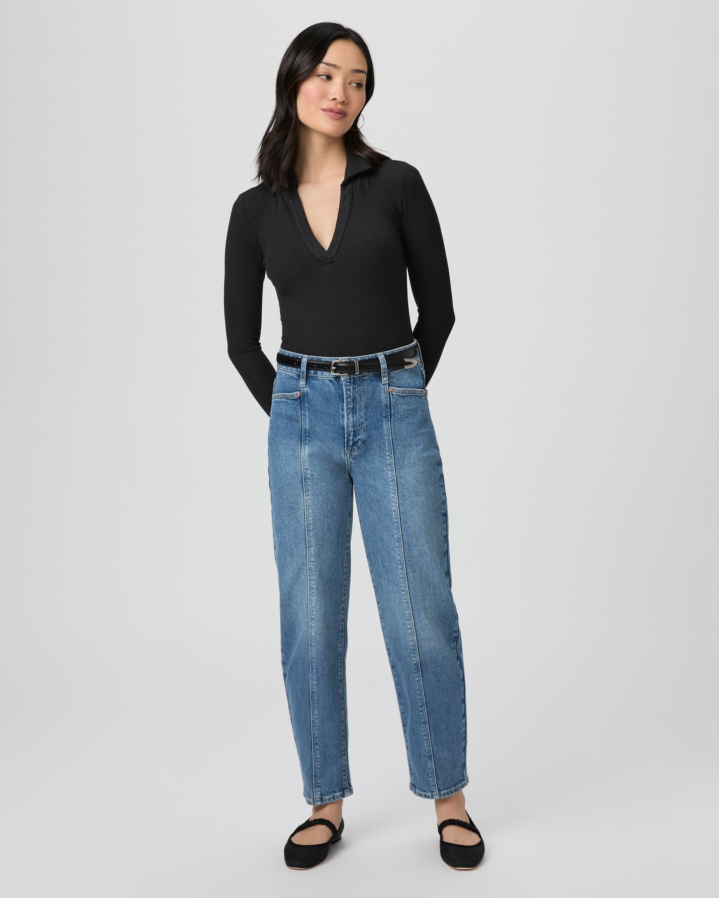 Jolie Flat - Black Leather