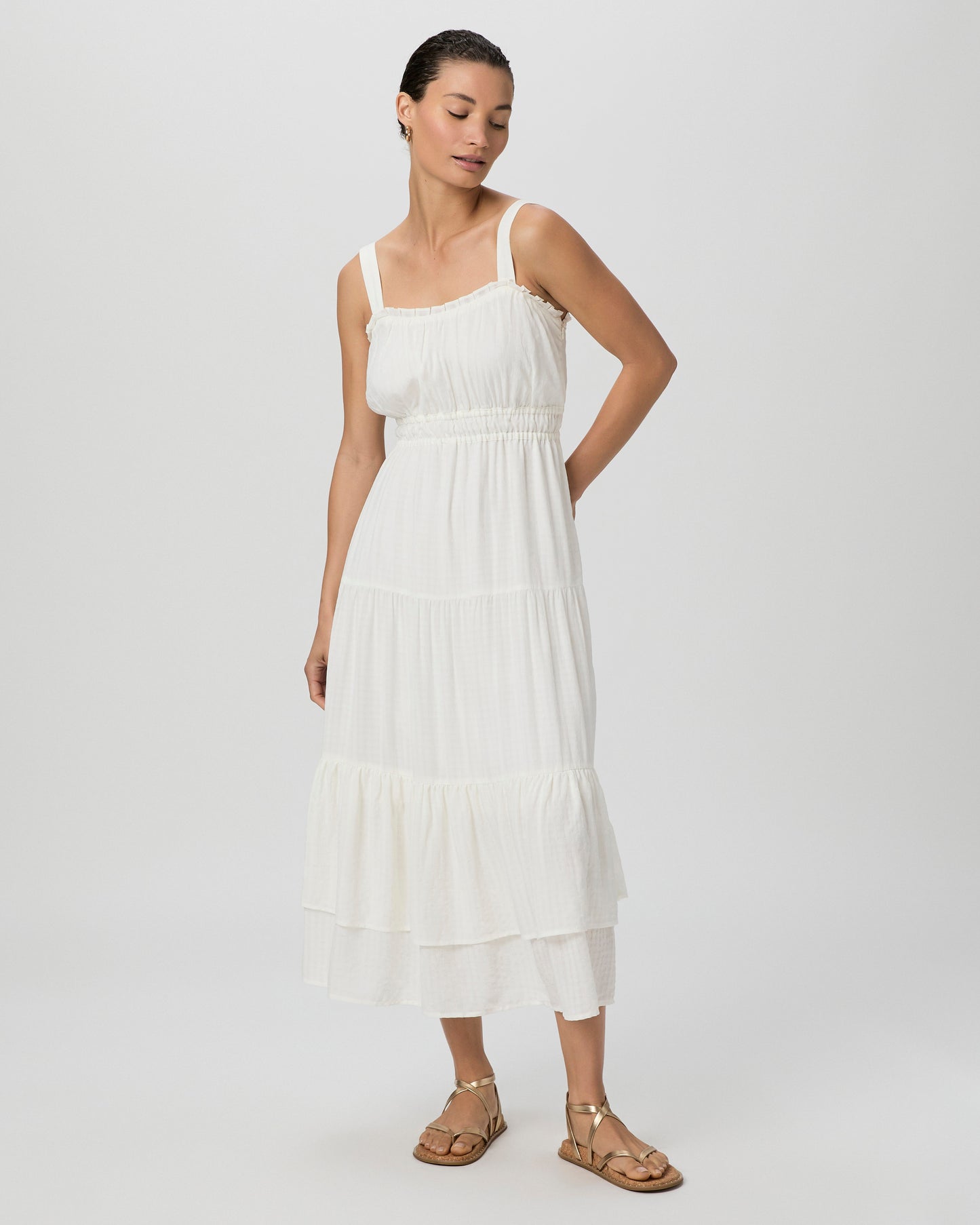 Zana Sandal - Dark Gold Leather