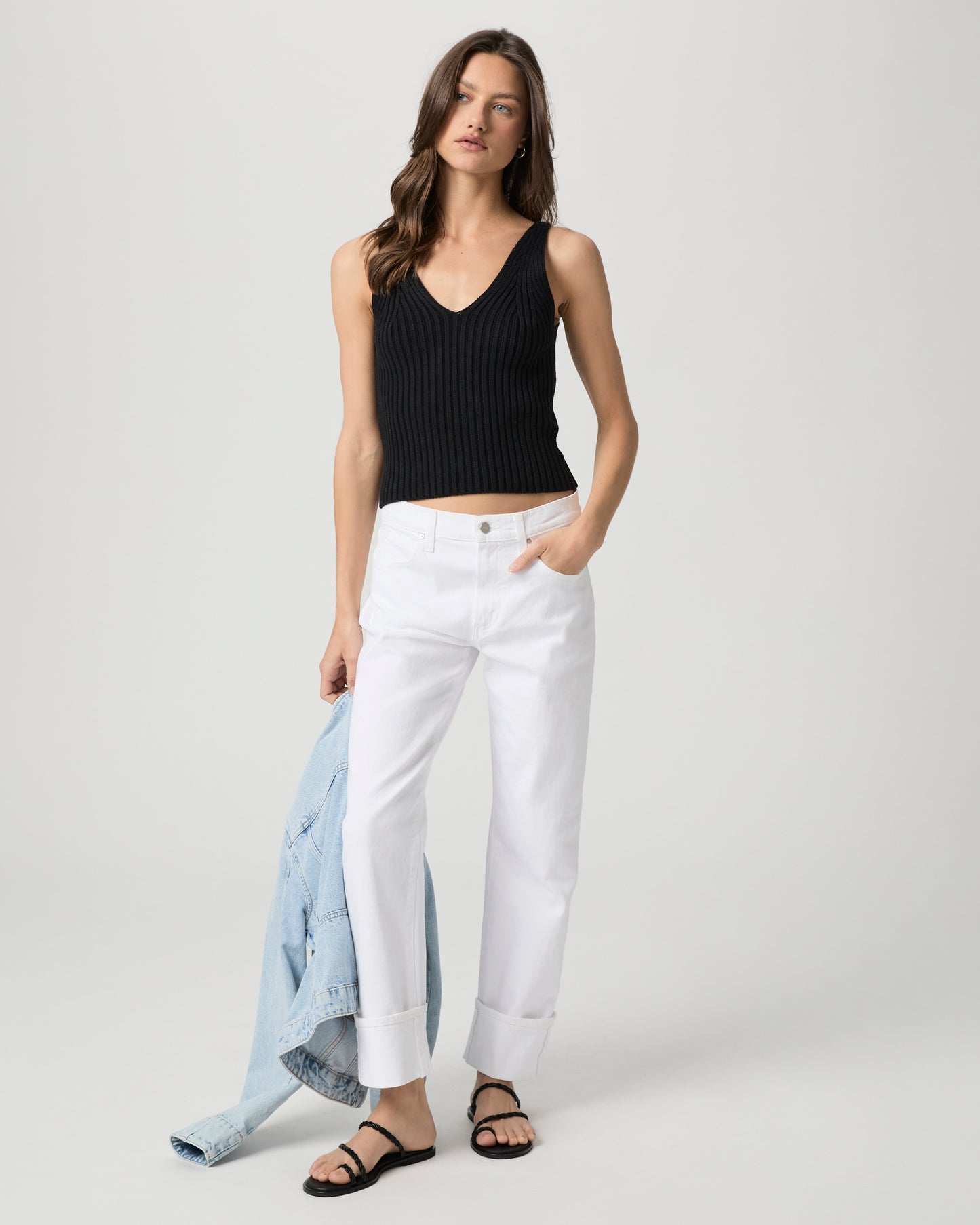 Allegra Sandal - Black Leather