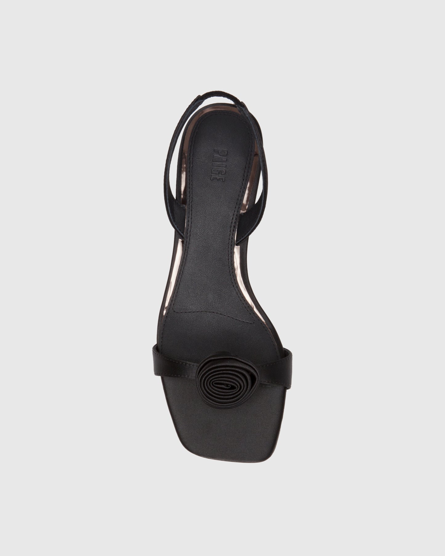 Eva Sandal - Black Satin