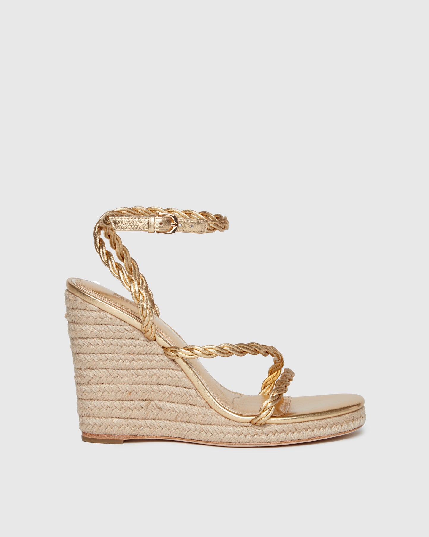 Kelsey Wedge - Gold Leather