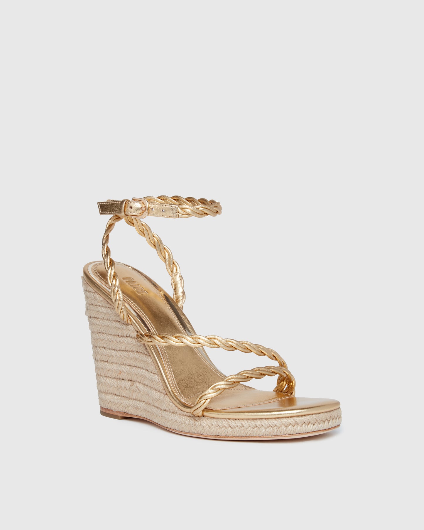 Kelsey Wedge - Gold Leather