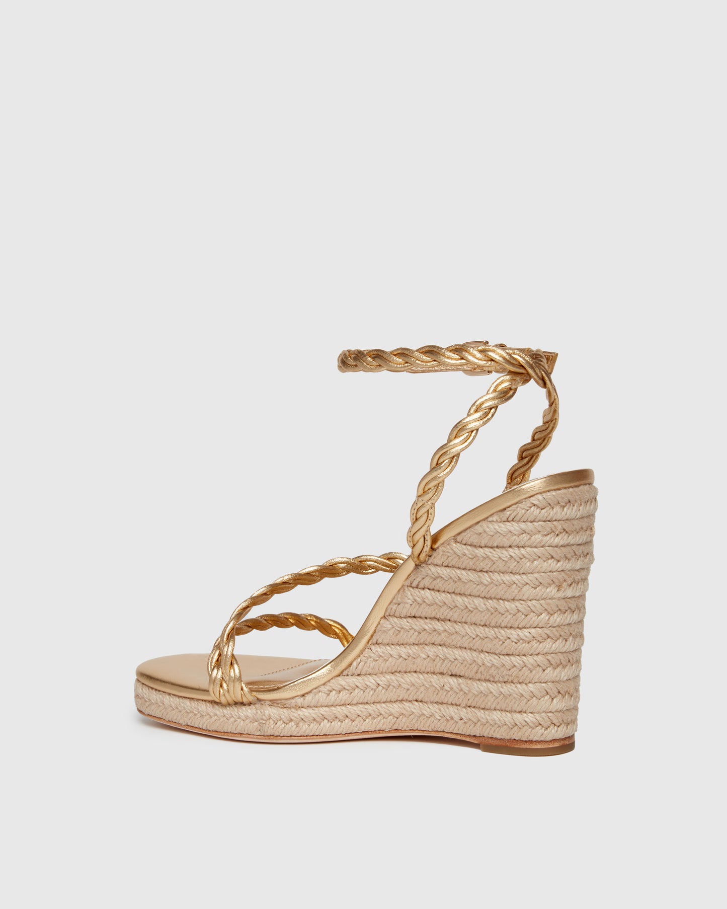 Kelsey Wedge - Gold Leather