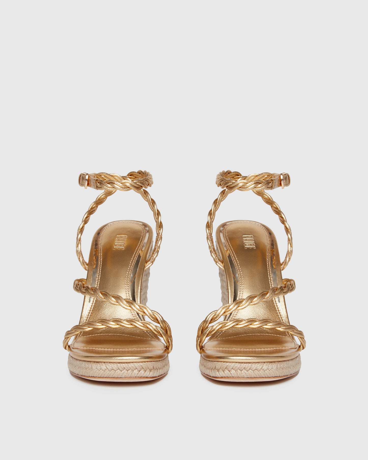 Kelsey Wedge - Gold Leather