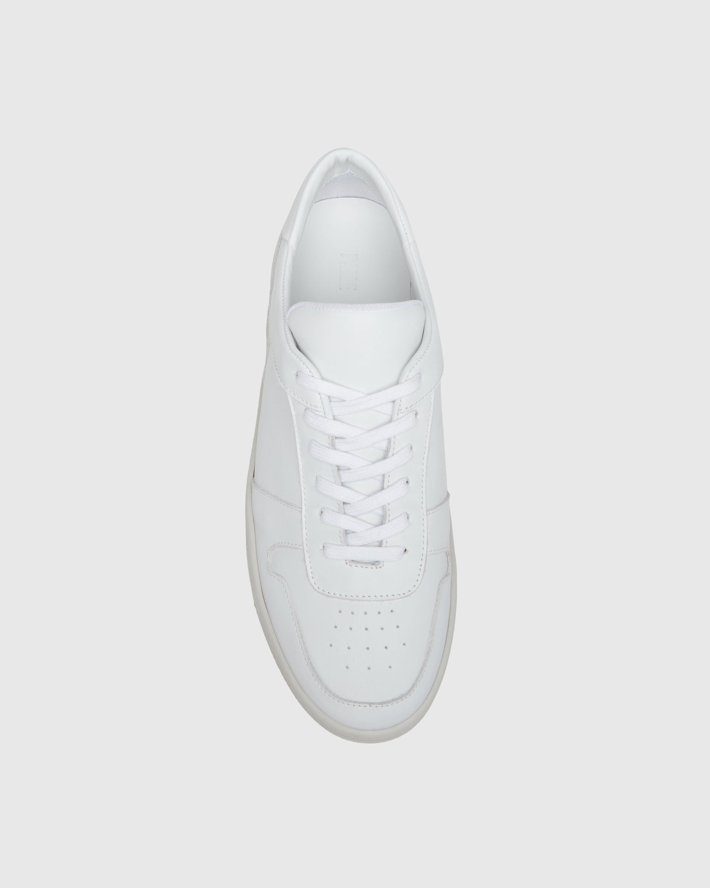 White sneaker on a light gray background