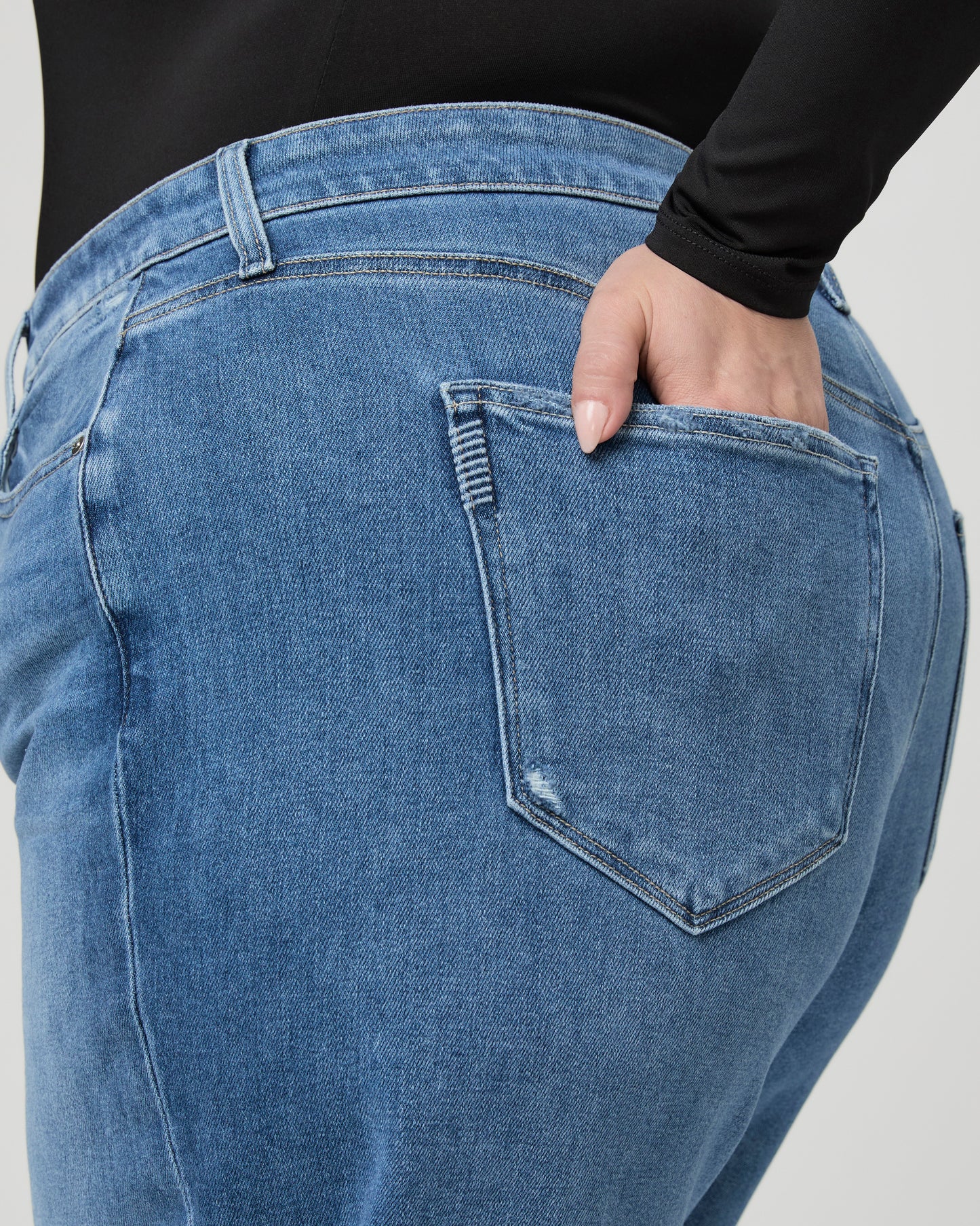 Anessa 31 Inch Plus Wide Leg Jean - Flamenco Distressed 16W