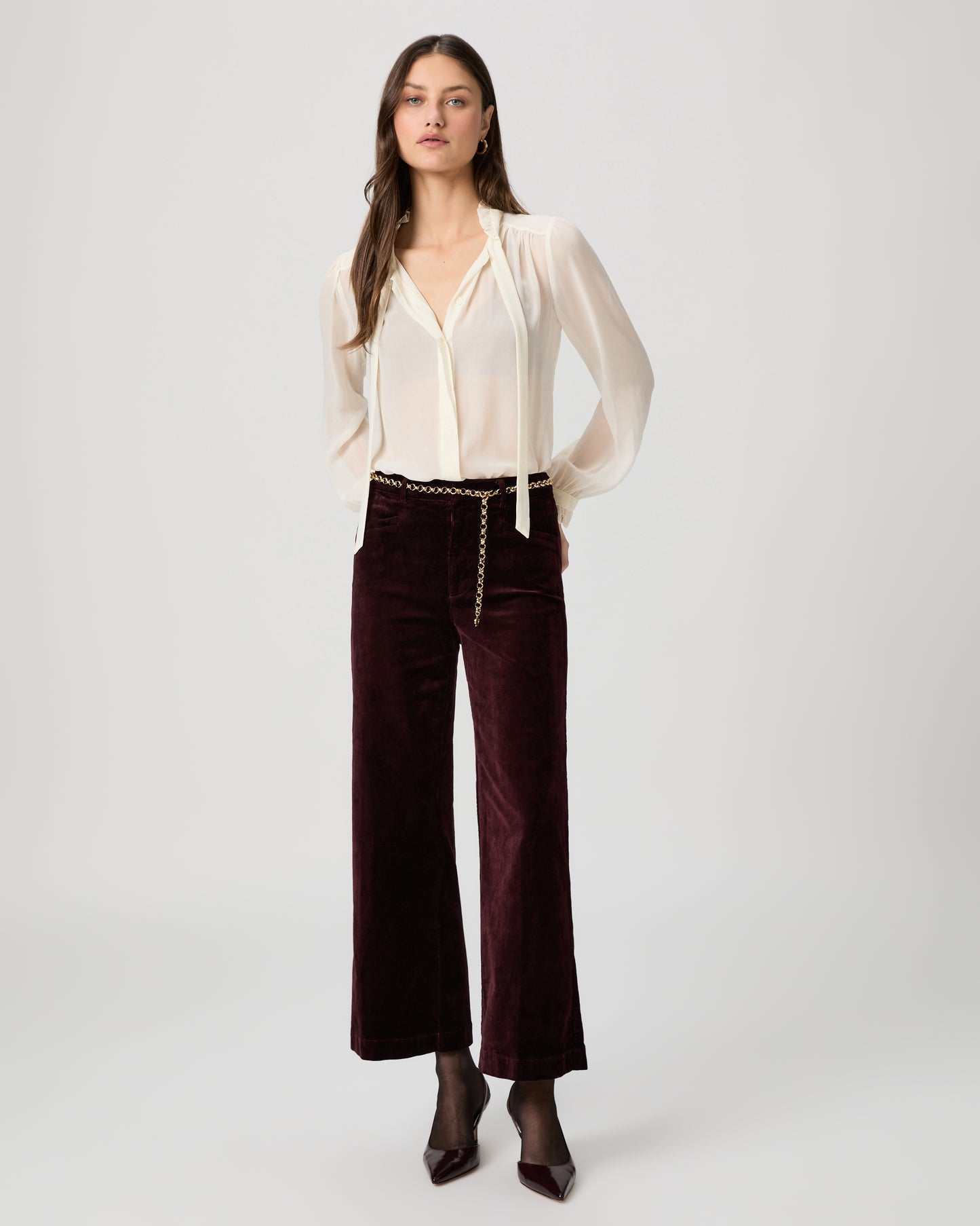Anessa Trouser - Aubergine Velvet 23