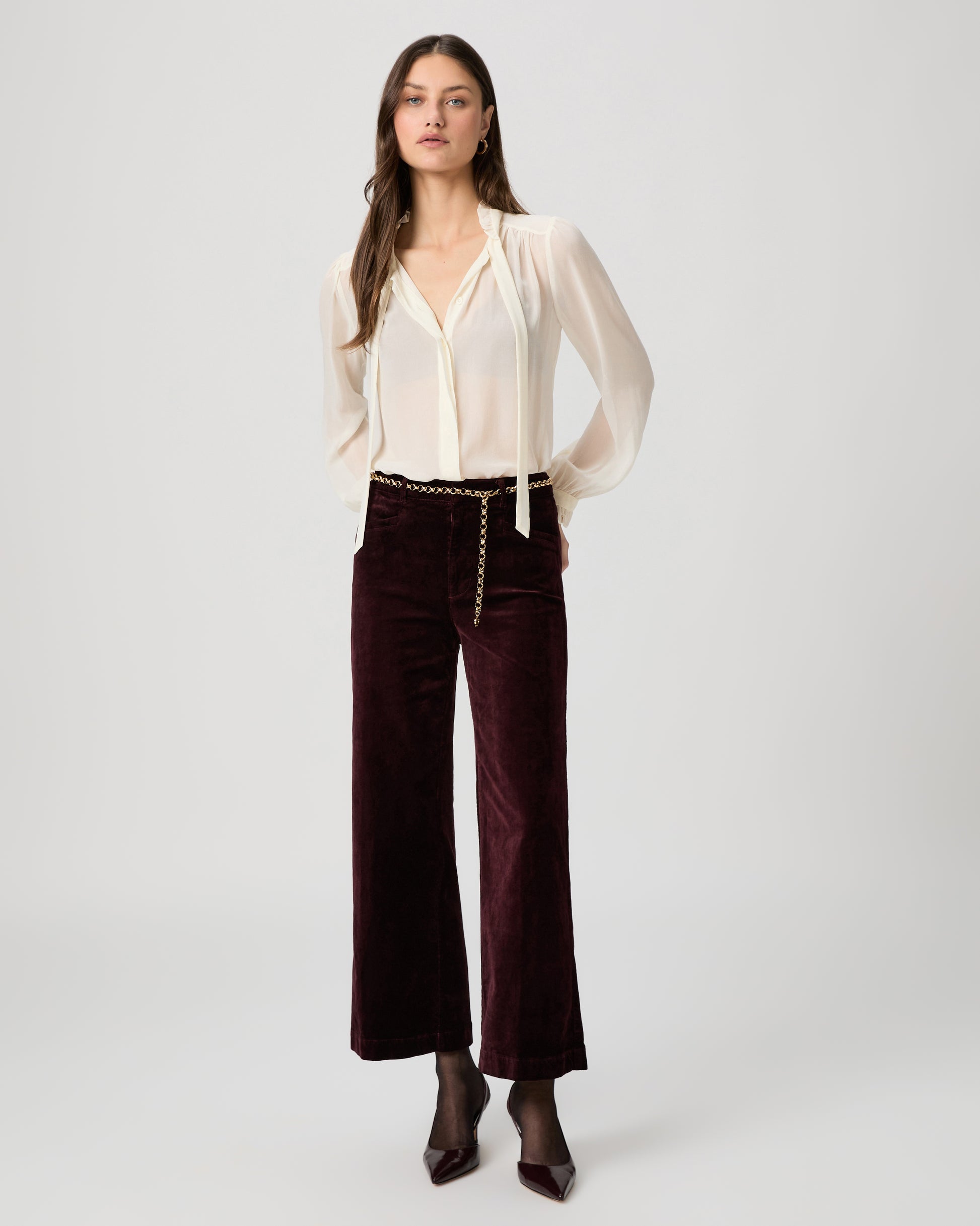 Anessa Trouser - Aubergine Velvet 23