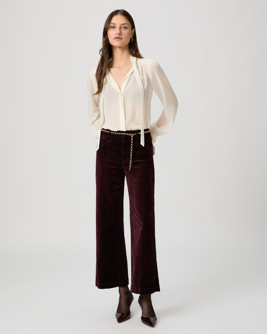 Anessa Trouser - Aubergine Velvet 23