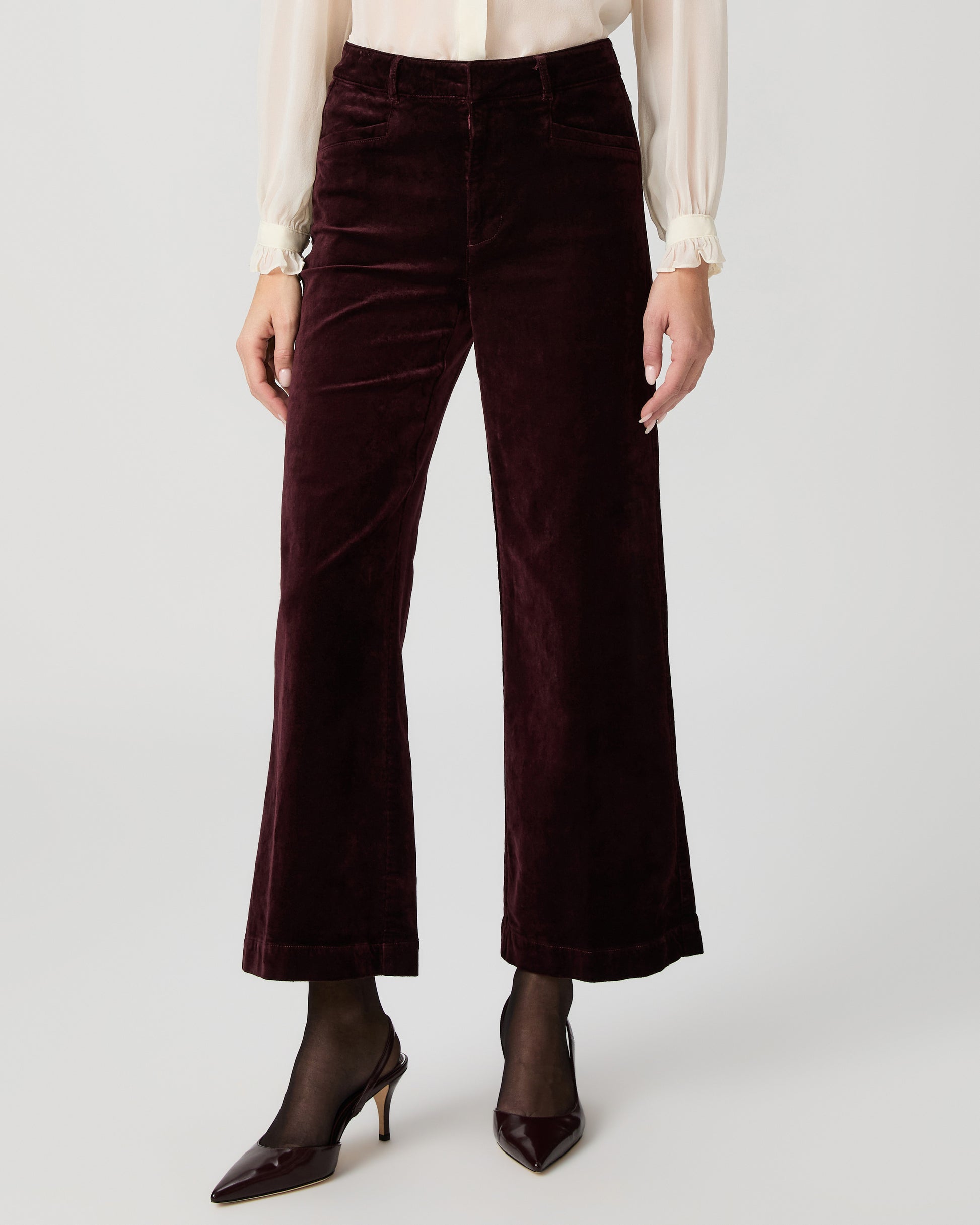 Anessa Trouser - Aubergine Velvet 23