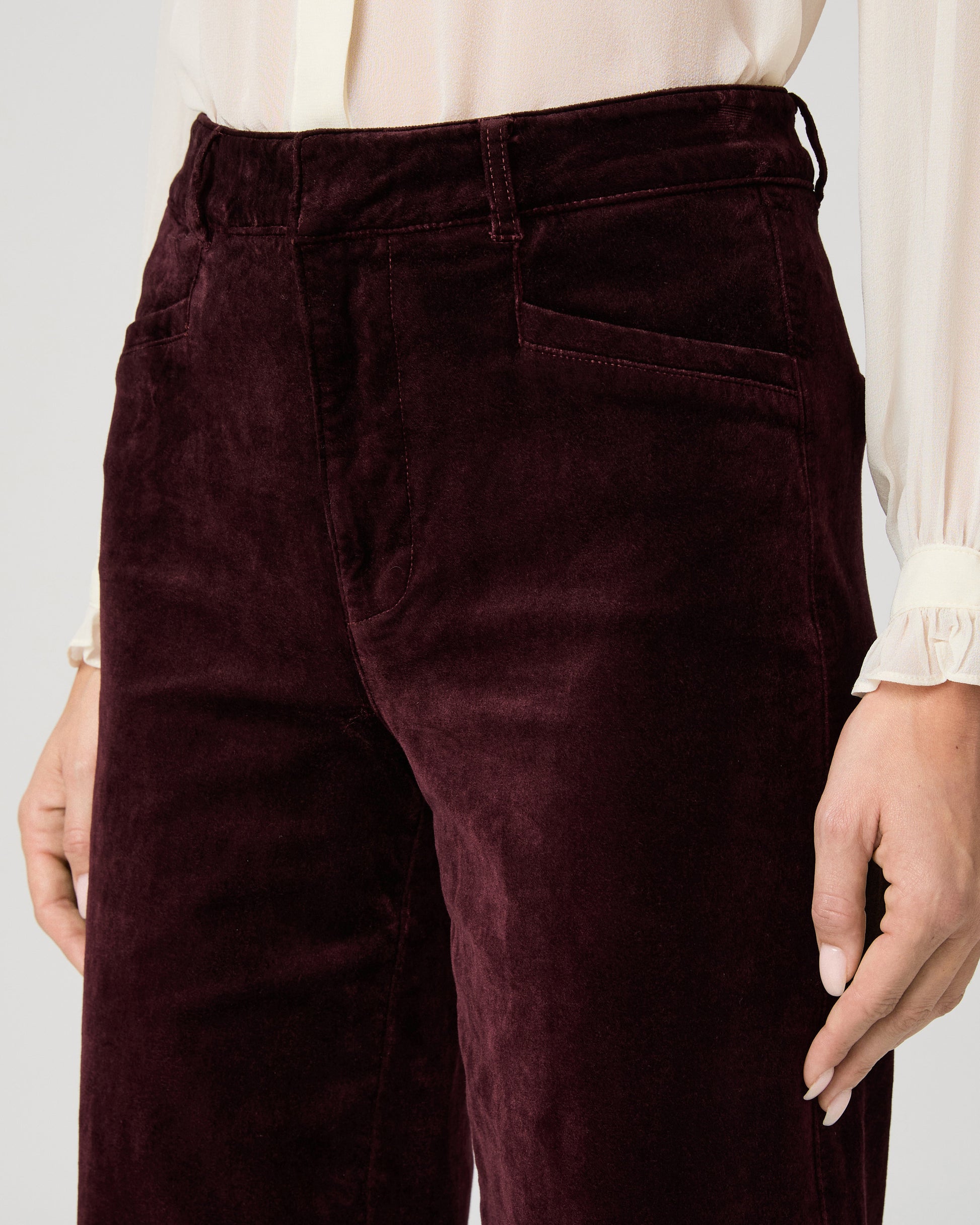 Anessa Trouser - Aubergine Velvet 23