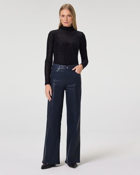 Anessa 31 Inch Wide Leg Jean - Navy Seascape Luxe Coating 23