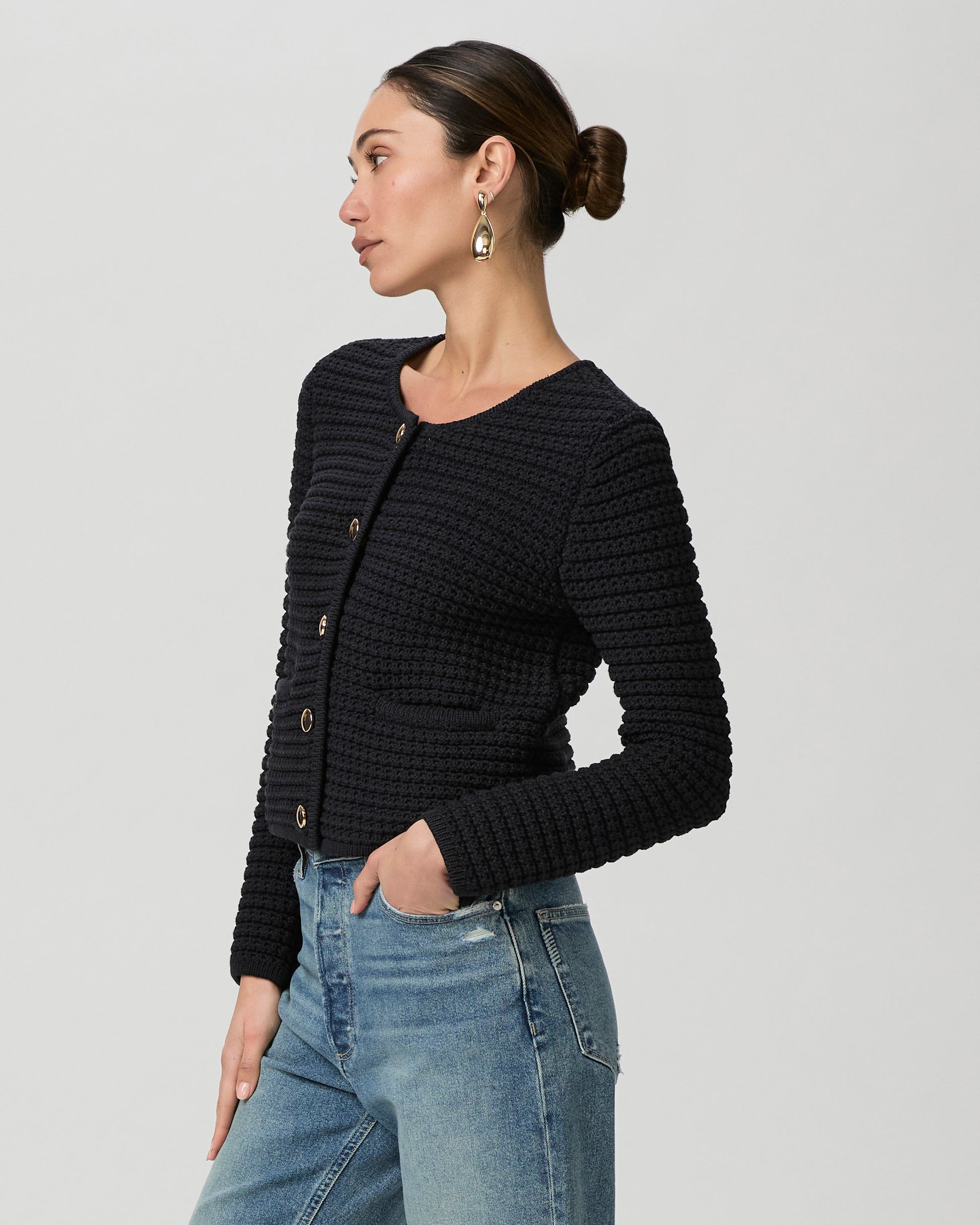 Oberon Cardigan - Black XXS