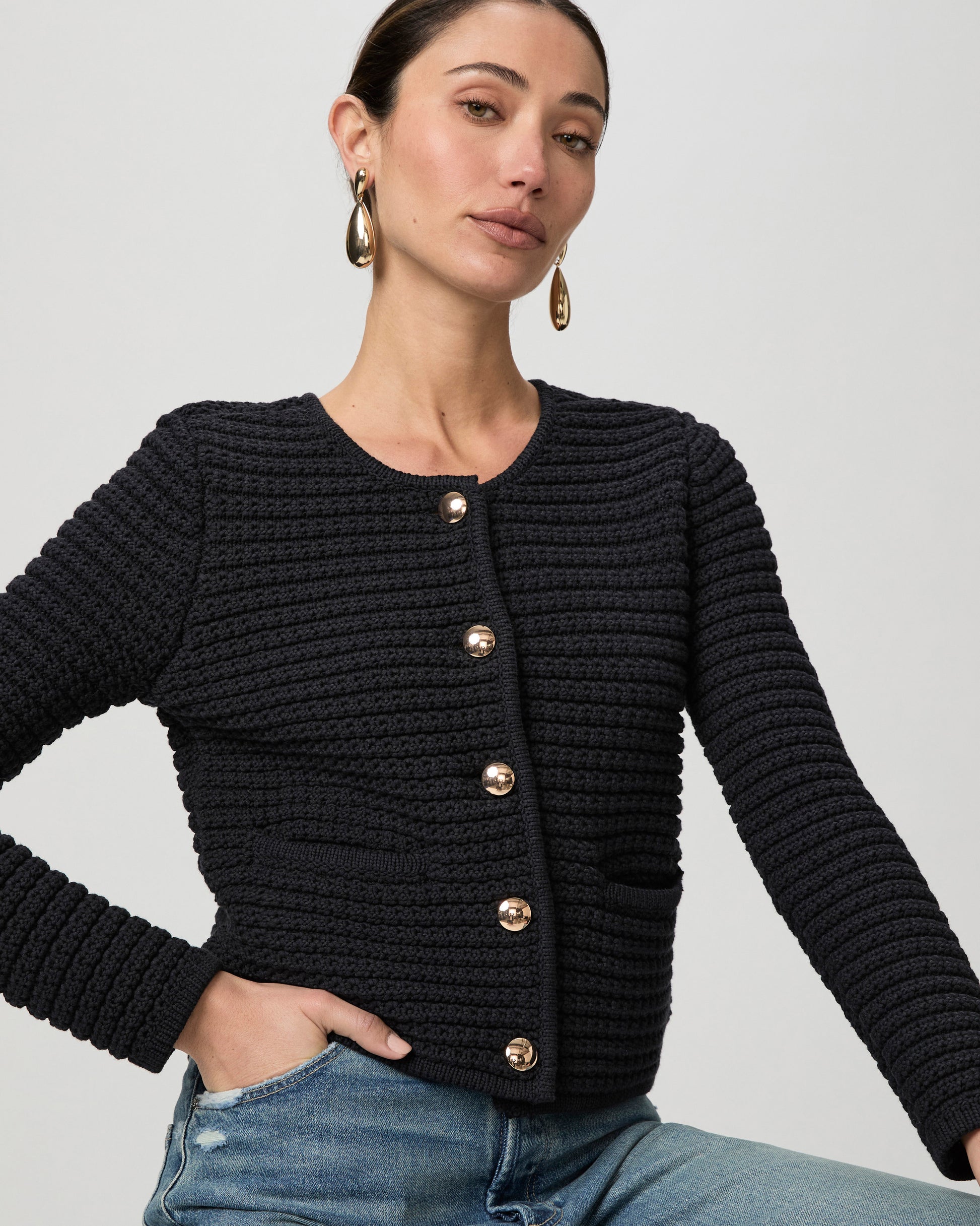 Oberon Cardigan - Black XXS