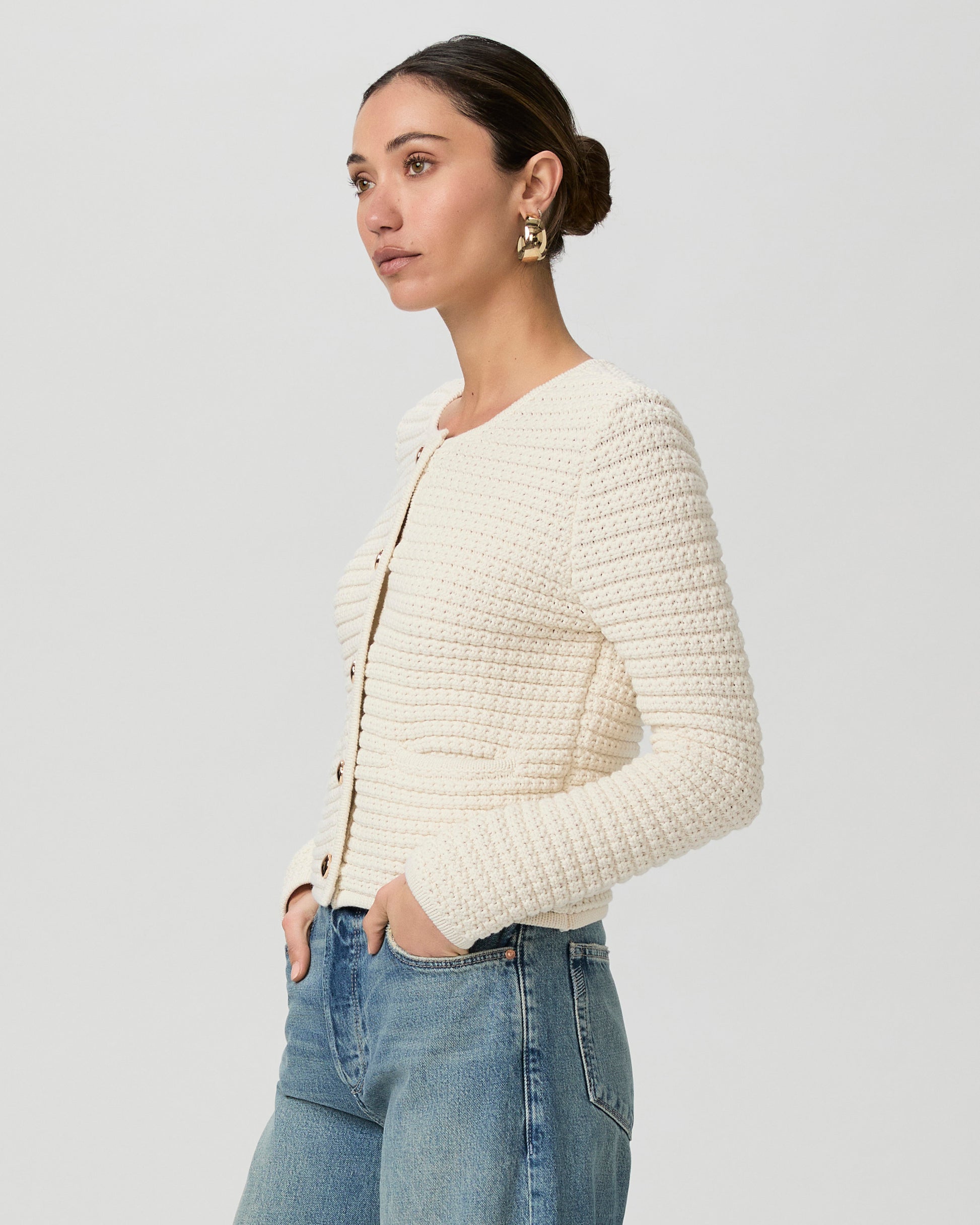 Oberon Cardigan - Ivory XXS