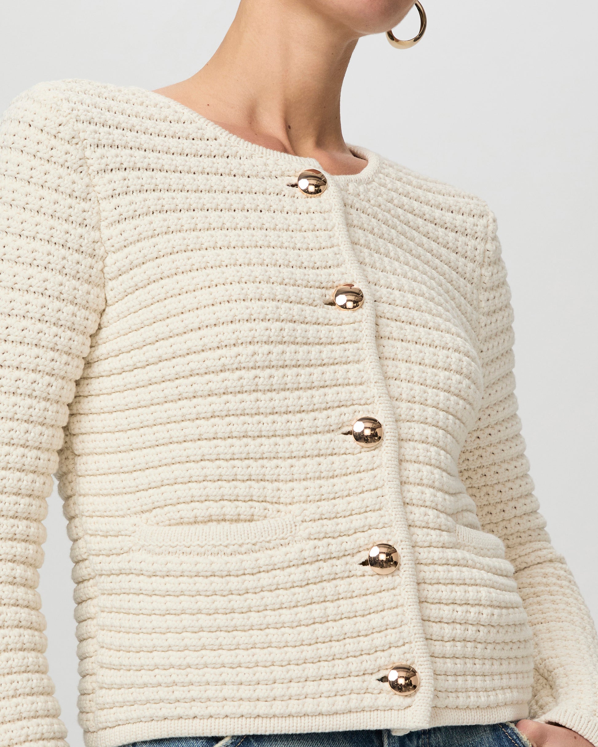 Oberon Cardigan - Ivory XXS