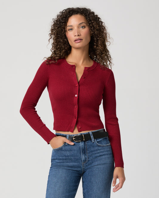 Acqua Cardigan - Cranberry XXS