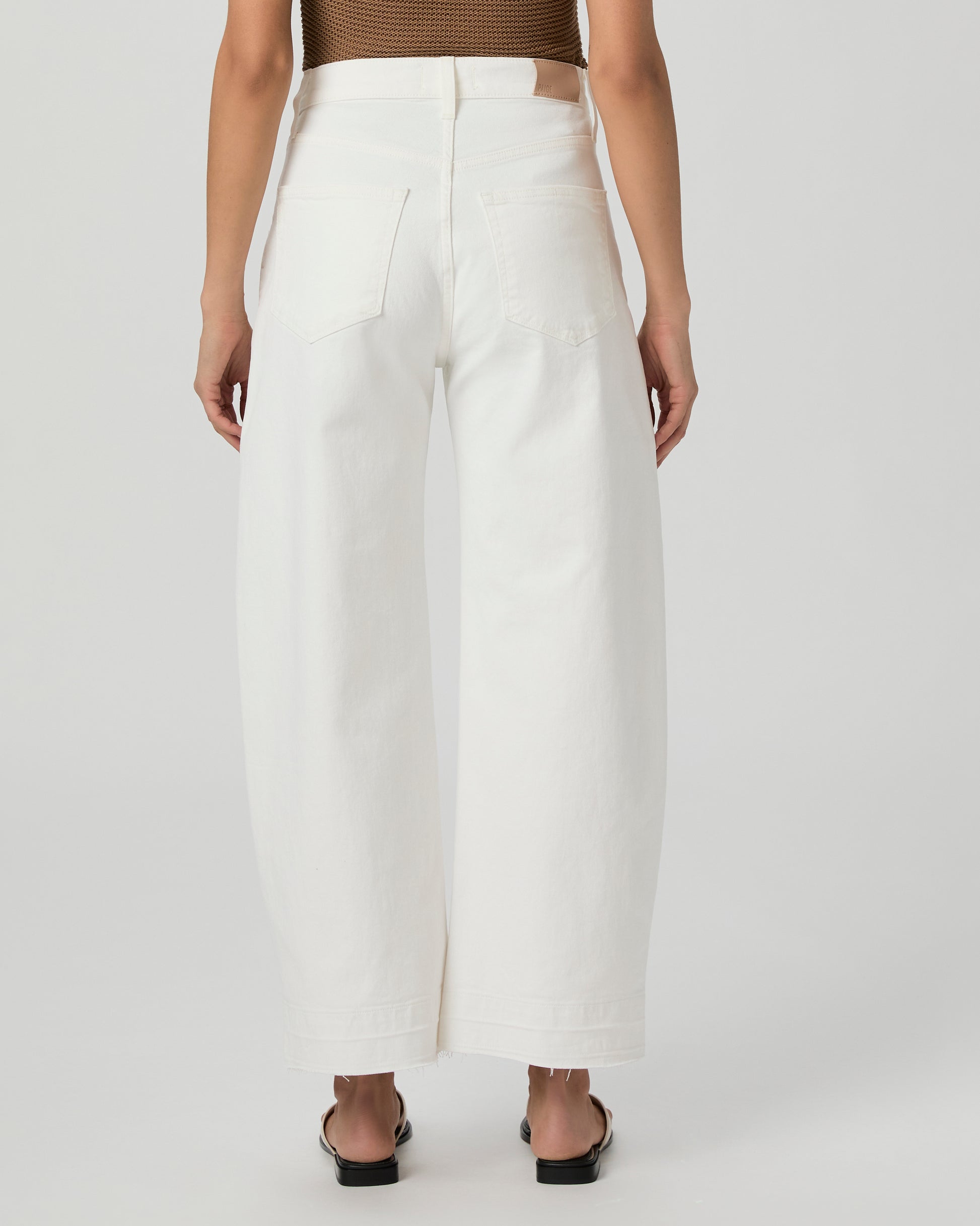 Arellia Ankle Barrel Leg Jean - Tonal Ecru 23