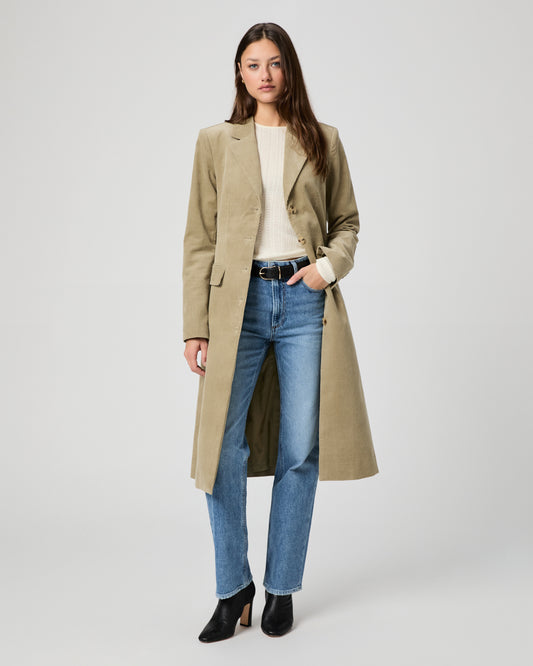 Trexi Coat - Dusty Olive Corduroy