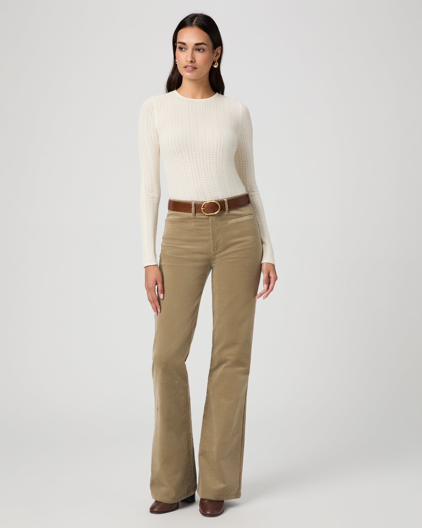 Leenah Wide Leg Pant - Dusty Olive Corduroy 00