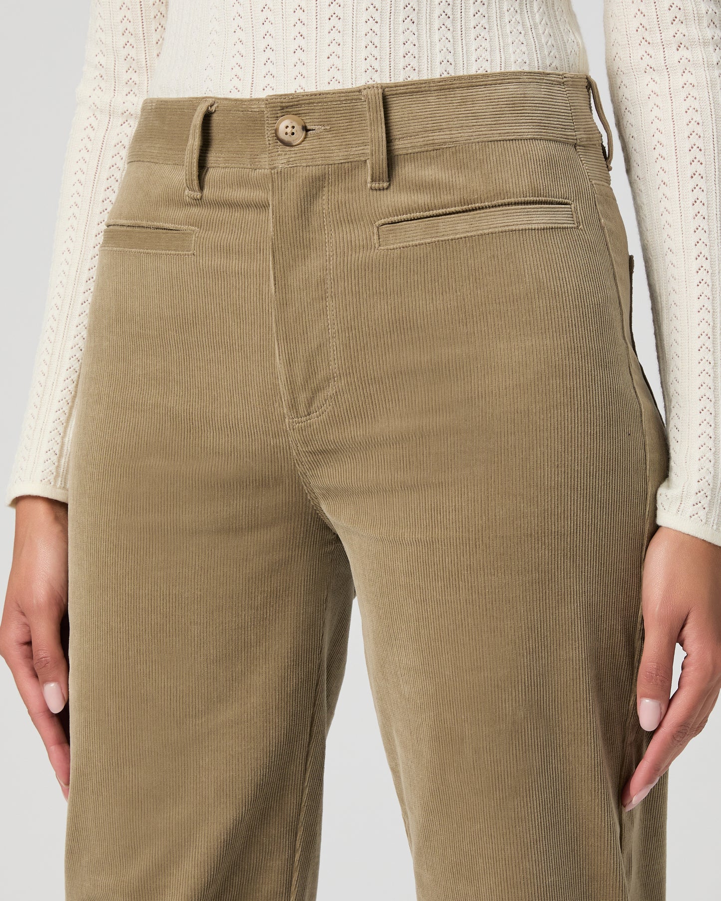 Leenah Wide Leg Pant - Dusty Olive Corduroy 00