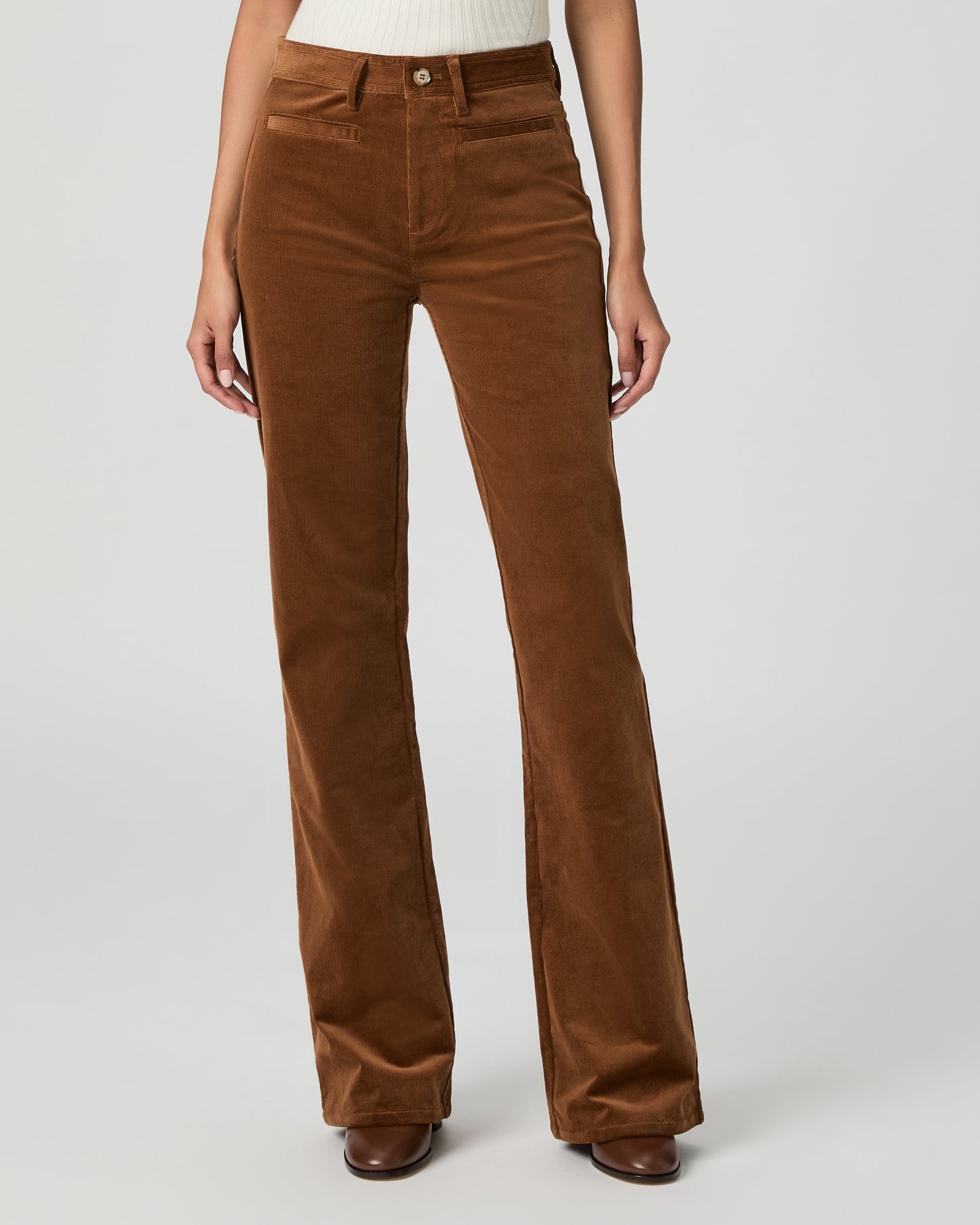 Leenah Wide Leg Pant - Cognac Corduroy 00
