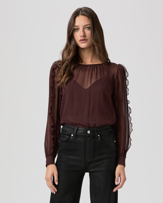 Isabel Blouse - Aubergine Silk XXS