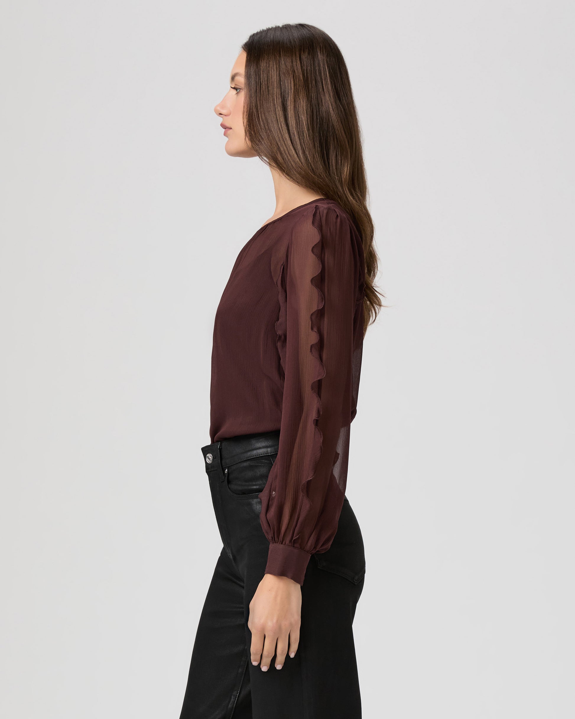 Isabel Blouse - Aubergine Silk XXS