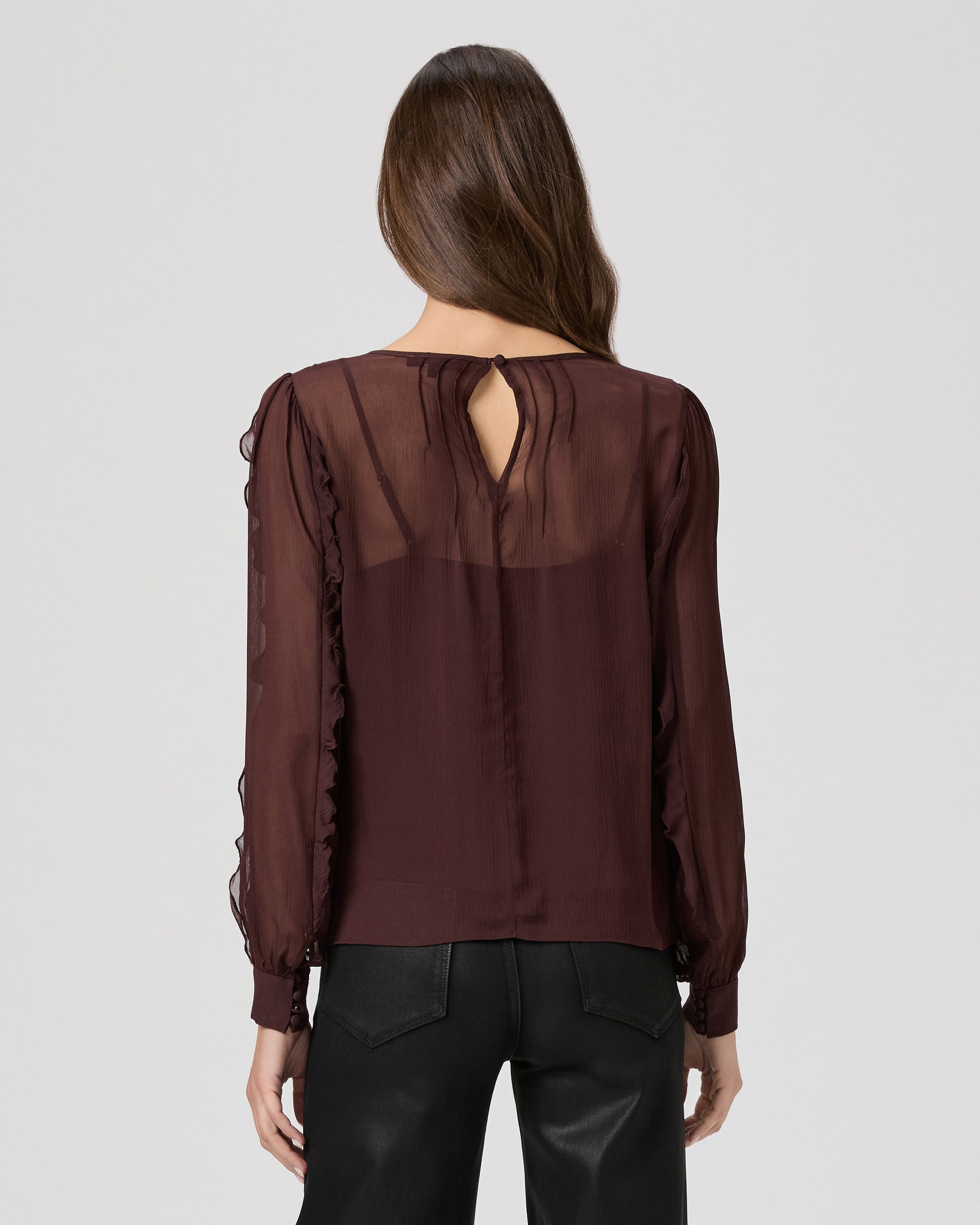 Isabel Blouse - Aubergine Silk XXS
